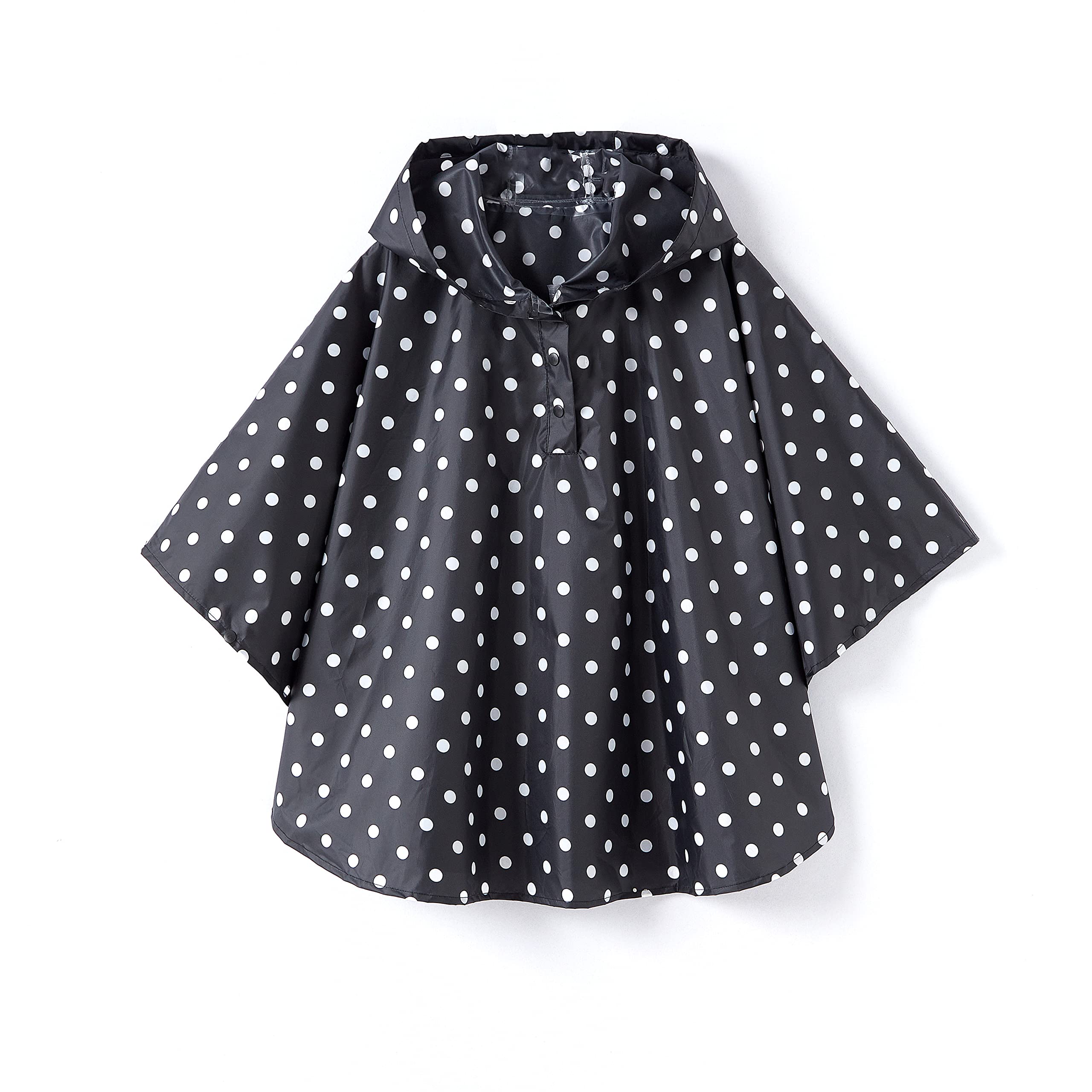 Kids Rain Poncho Hooded Waterproof Raincoat for Boys Girls