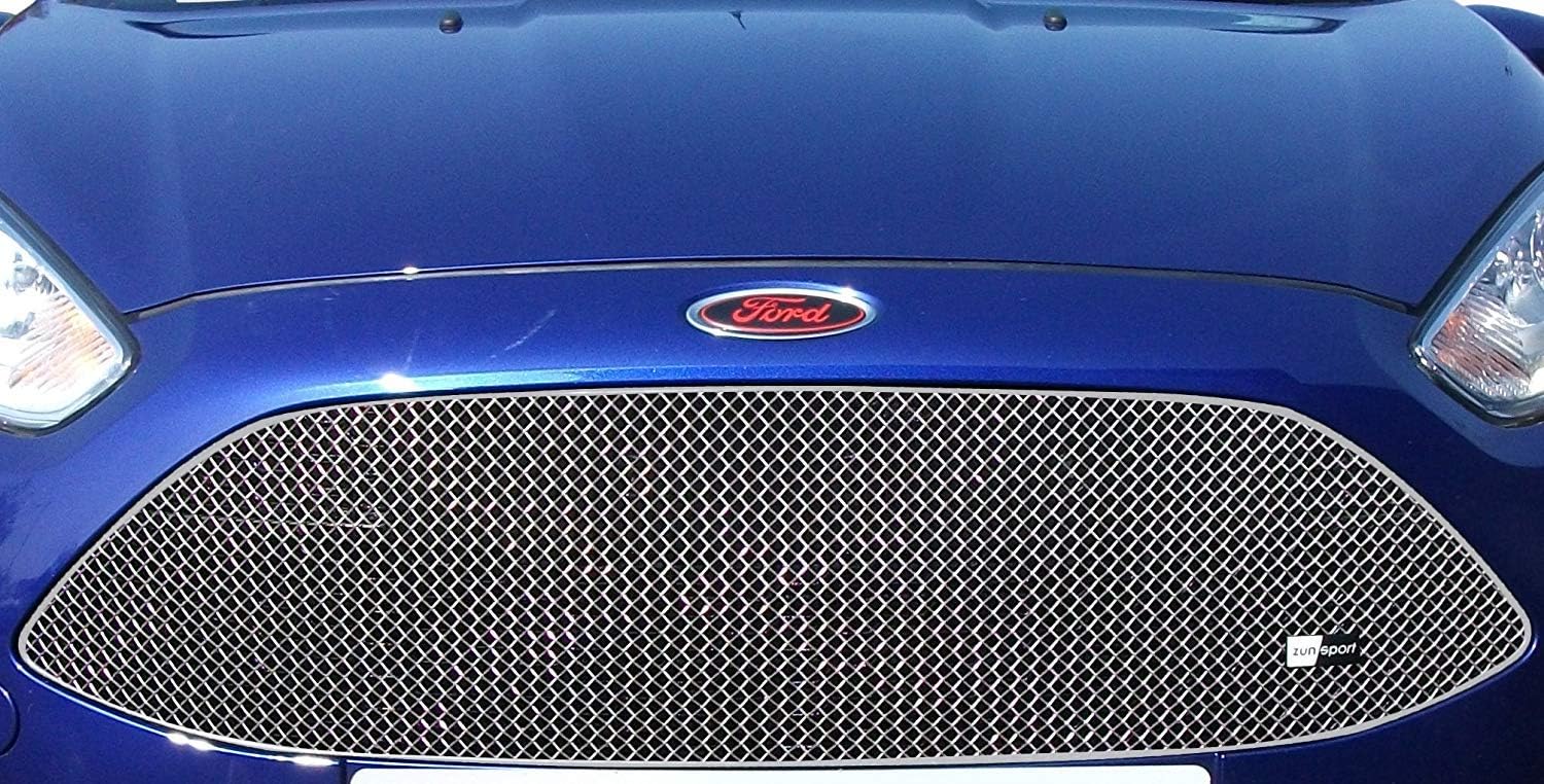 Zunsport Compatible With Ford Fiesta ST Mk 7.5 - Upper Grill - Silver finish (2013 to 2017)