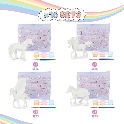 Miniatura 2 de BONNYCO - Kit de Pintura de Recuerdos de Fiesta de Unicornio para Niños, Pack de 16, Bolsas de Regalo para Niños de 3 a 5 y 4 a 8 años, Rellenos de