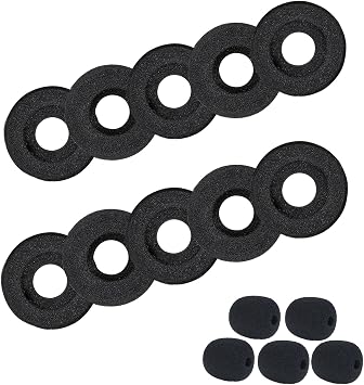 Replacement Ear Pads for Plantronics Headset Foam Ear Cushions Compatible with Plantronics Blackwire C320 3210 3220 3320 3225 HW251N HW261N HW510 HW520 HW720 H251N H261N H351N Headphones 10 Pack