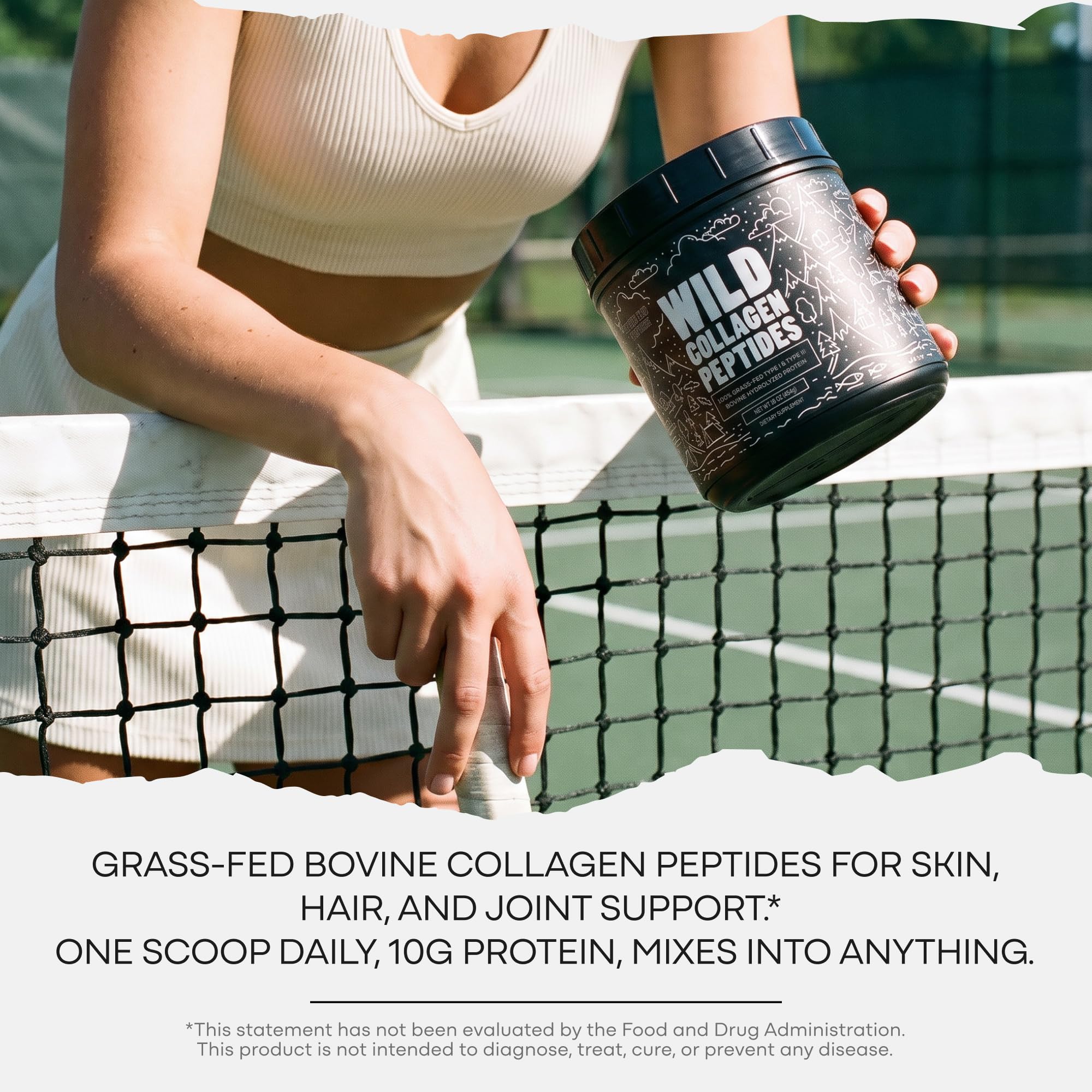 Wild Foods Collagen Peptides Powder, Grass-Fed Hydrolyzed, Type I&III, 16oz — Amazon image 7