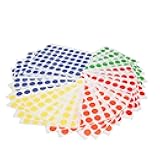 3/4 Inch Color Coded Dot Label Sets, 5 Assorted Colors, 1,200 Label Variety Pack (Standard)