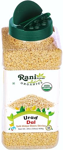 Miniatura 7 de Rani Organic UridUrad Dal Chilka frijoles matpe divididos sin piel lentejas indias de 32 onzas 2 libras Tarro de PET de 3203oz  Todo natural  Vegano
