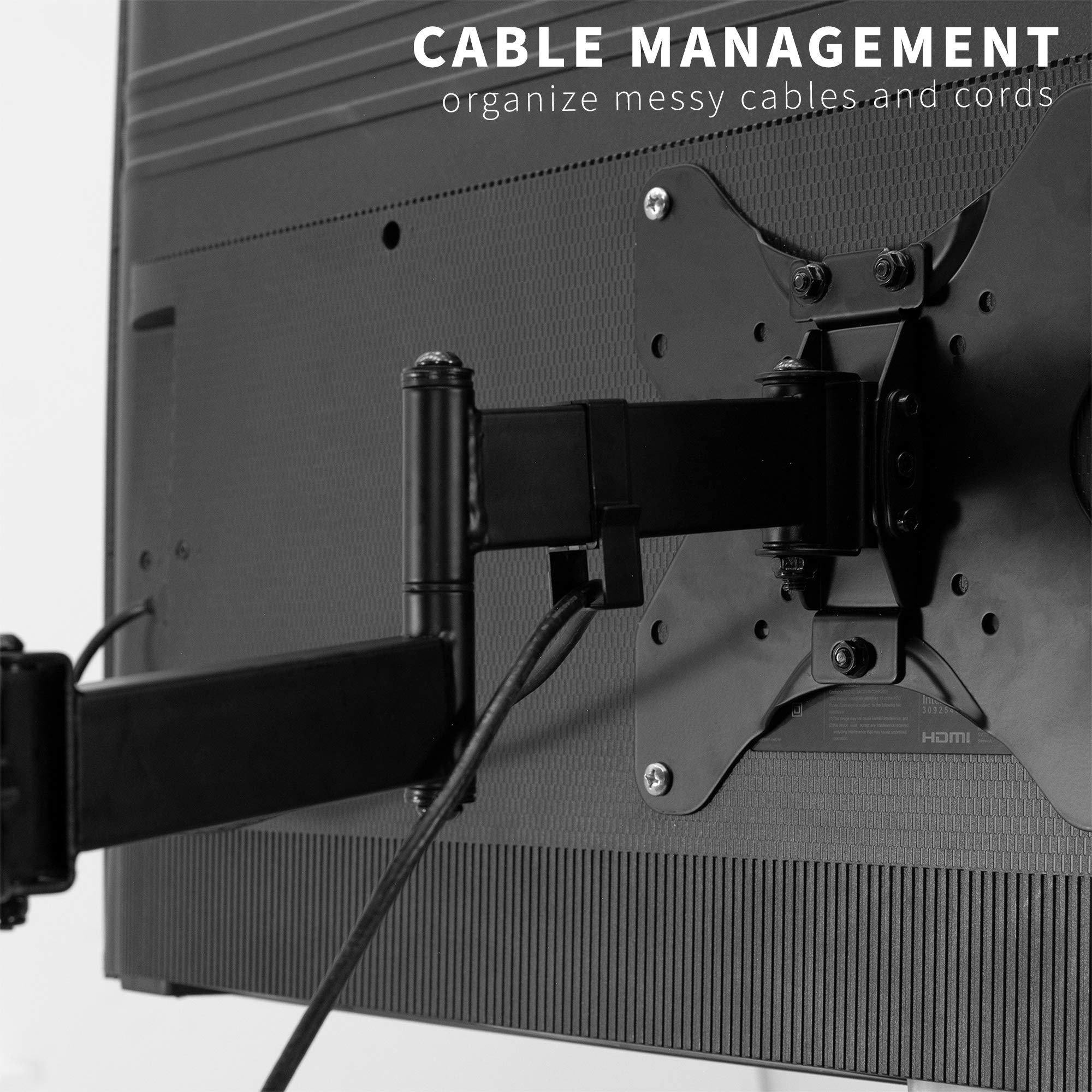 VIVO Supporto universale per TV da 32 a 55 pollici con piastra VESA rimovibile da 75 x 75 mm a 400 x 400 mm, adatto a tubi fino a 5 cm, MOUNT-POLE4A