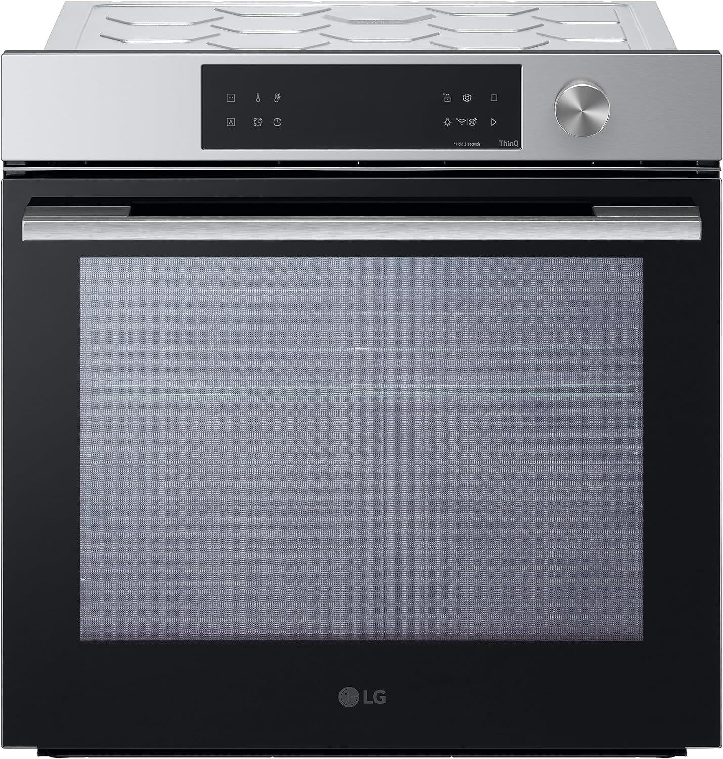 LG InstaView WSED7612S Forno da Incasso Multifunzione, Classe A+, 76L, 300°C Air Fry, Sous Vide, Modalità Pizza, Sistema ProBake Convection, EasyClean, Pirolisi, WiFi, Isolamento 4 Vetri, Nero