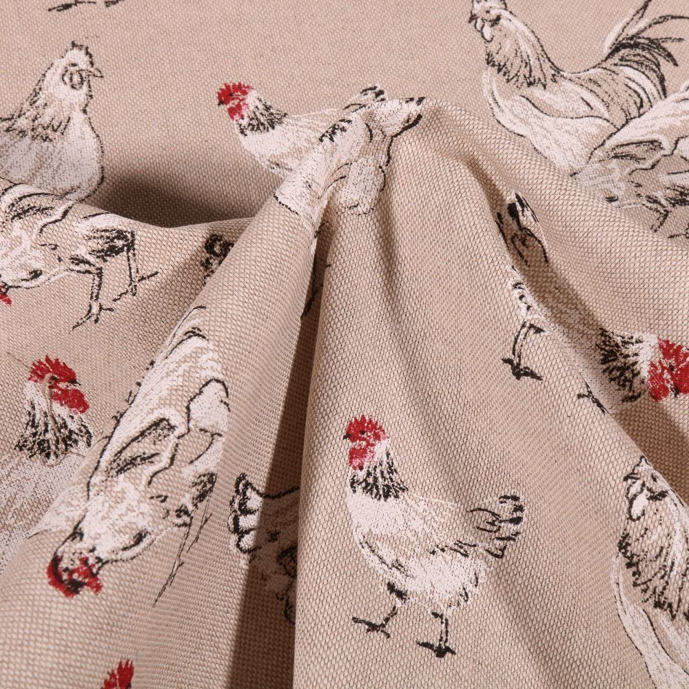 Jersey de coton Les poules - Sable - Les Tissus