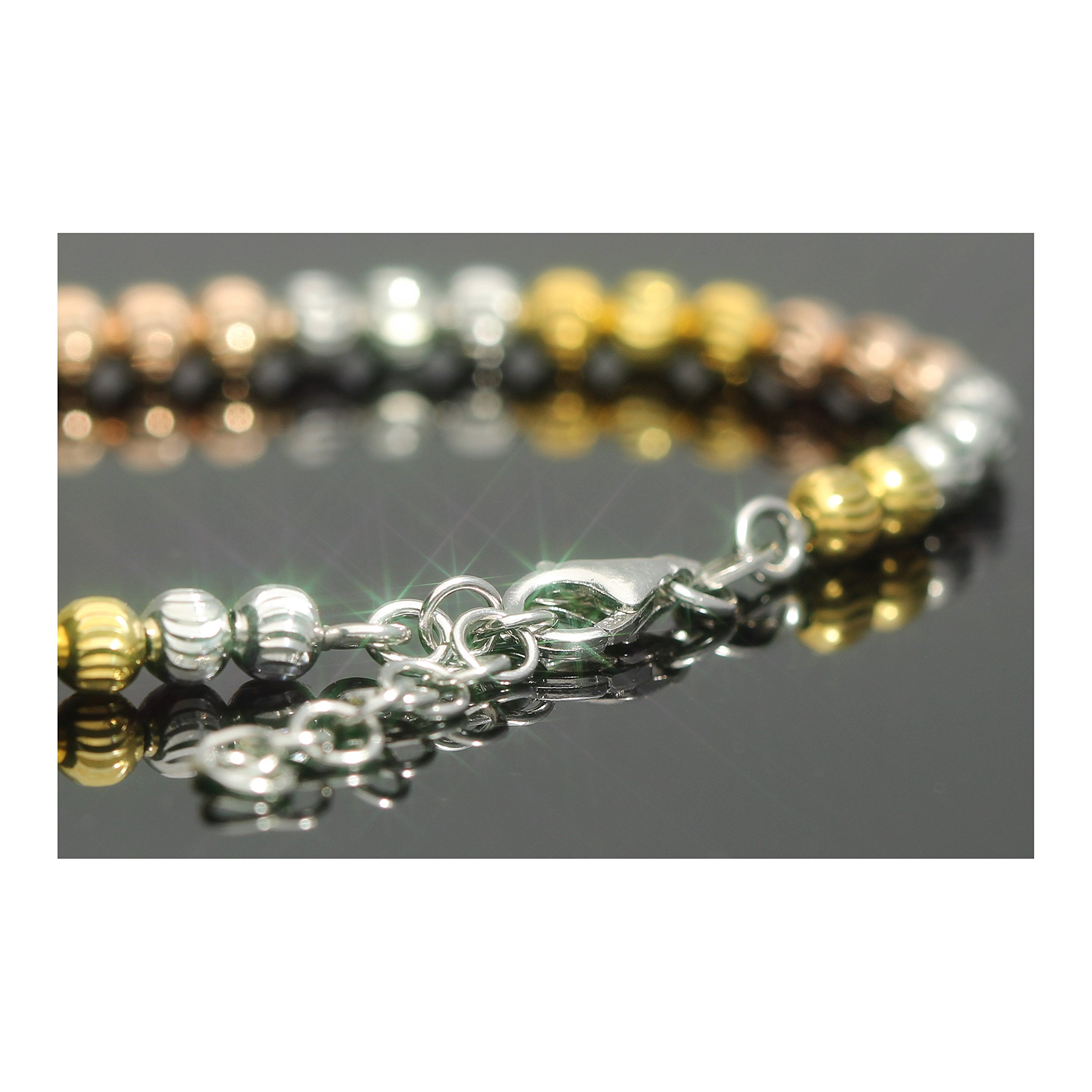 LILLY MARIE Braccialetto Chic In Argento Sterling Placcato Oro Rosa E Oro Giallo Con Marchio Di Autenticità