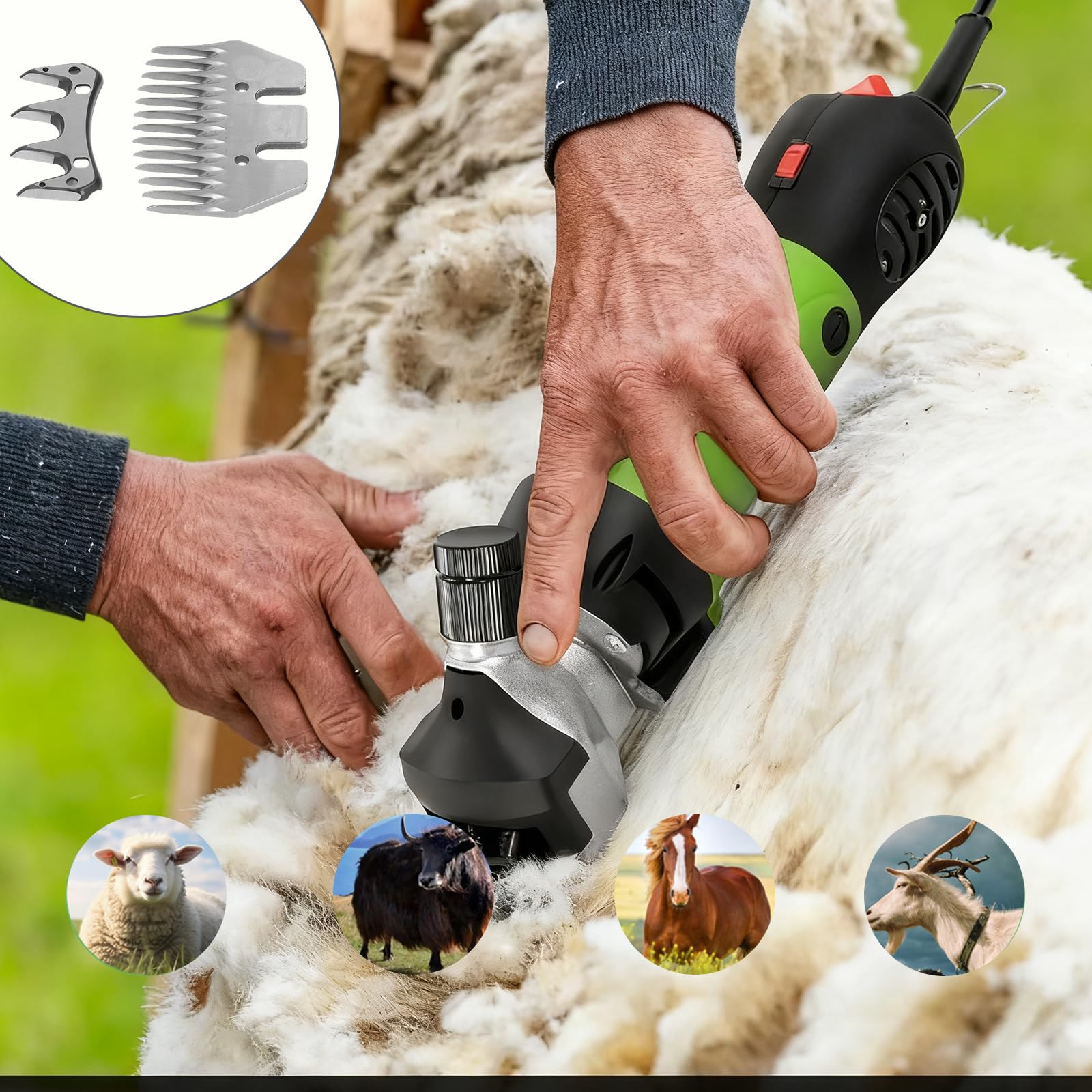 Lama Elettrica per Tosatura Pecore 13 Denti Incisivi Pettine Lana Resistente Usura Rasatura