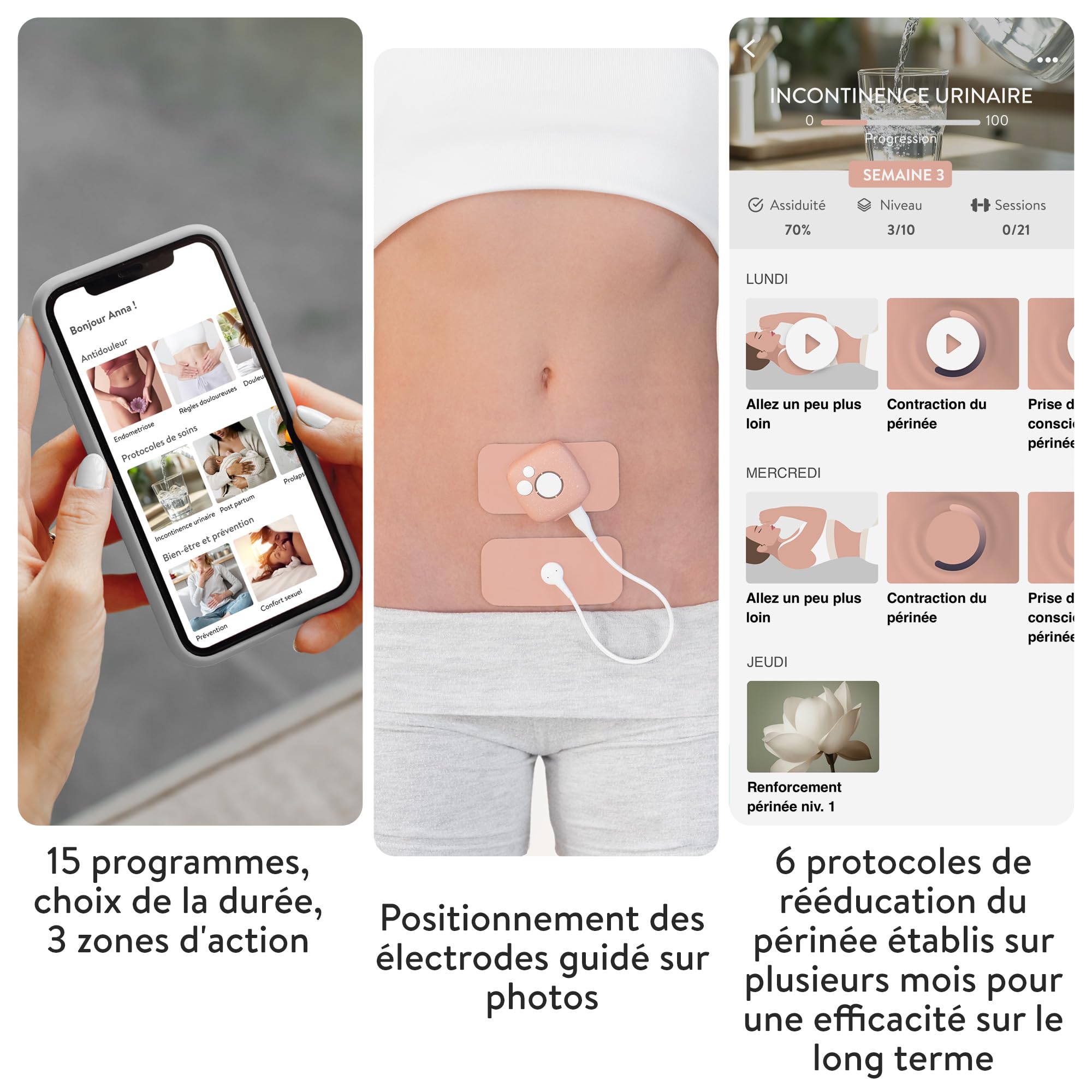 Pinktens Dispositif Médical Connecté, Contre les Douleurs Menstruelles et l'endométriose, Muscle et Renforce le Périnée, Prévention Incontinence, Descente d'Organe, Appareil de Musculation Pelvienne