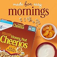Vista 6 de Cereales para desayuno con avena Cheerios Honey Nut, sin gluten, 18.8 onzas