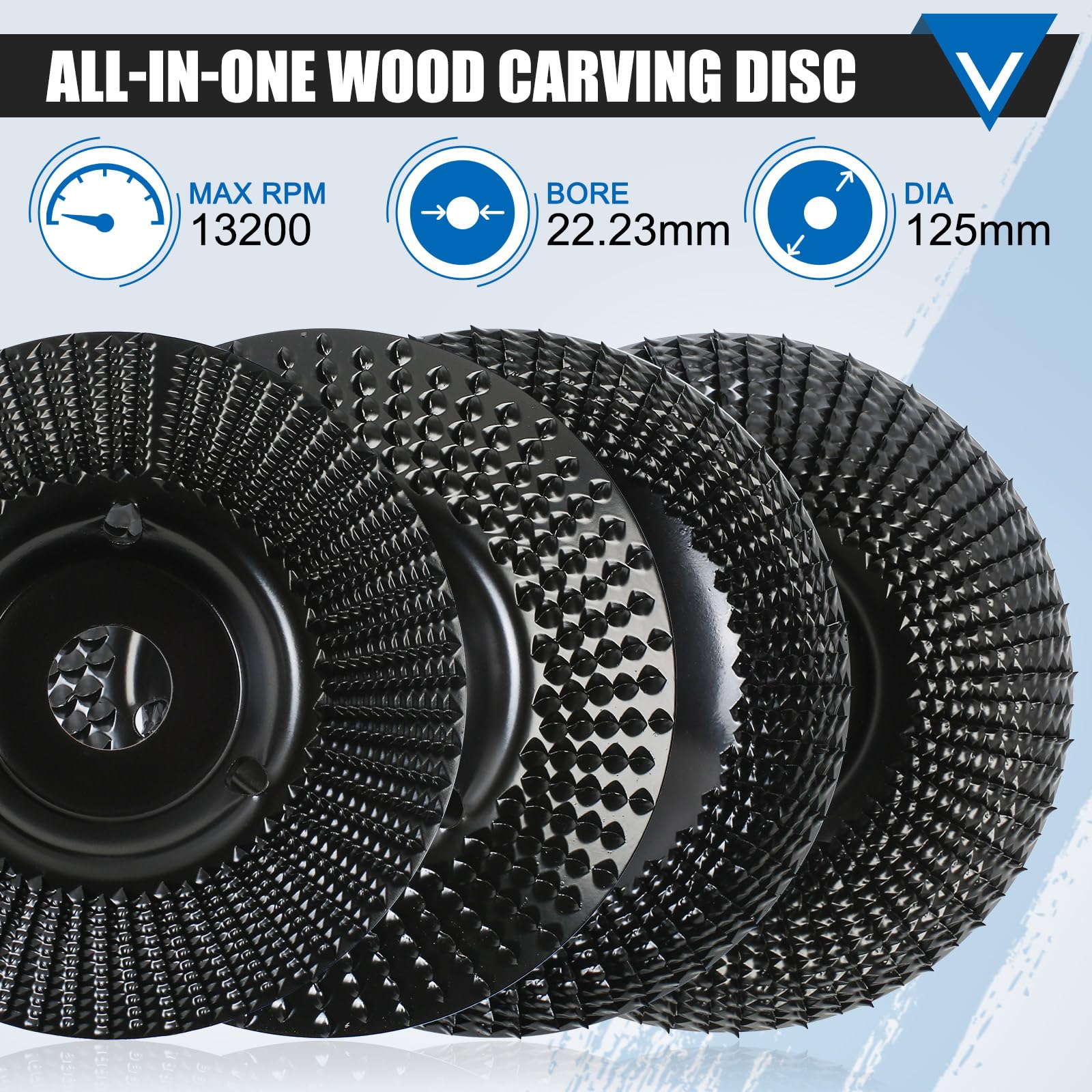4 Dischi Per Smerigliatrice Angolare - 115/125mm, Per Legno - 3