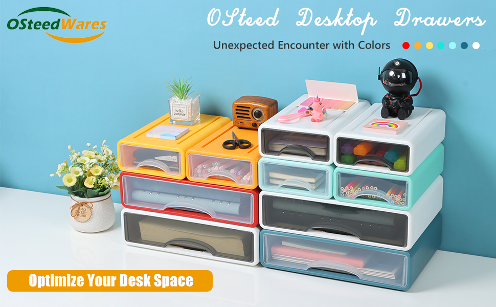 Desktop Drawers for Desk Accessories, Letter-Size Paper