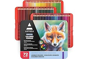 Arteza Colored Pencils Pastel, Vibrant Wax-Based Pencils for Professional Art
