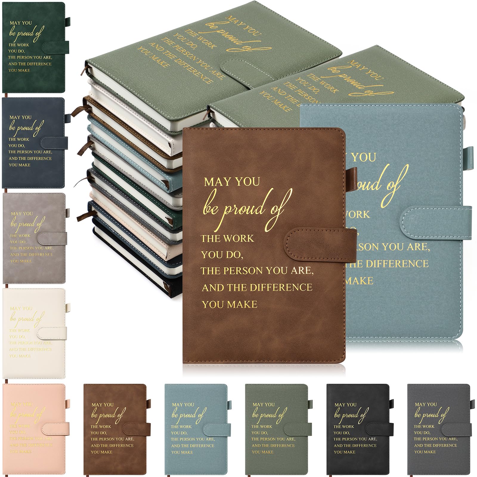 Roowest 20 Pcs Teacher Appreciation Gifts A5 Thank You Notebooks May You Proud of The Work Journals Bulk 2026 Appreciation Gift for Teachers Nurse Volunteer Team Staff(10 Color,Proud) โ image 1