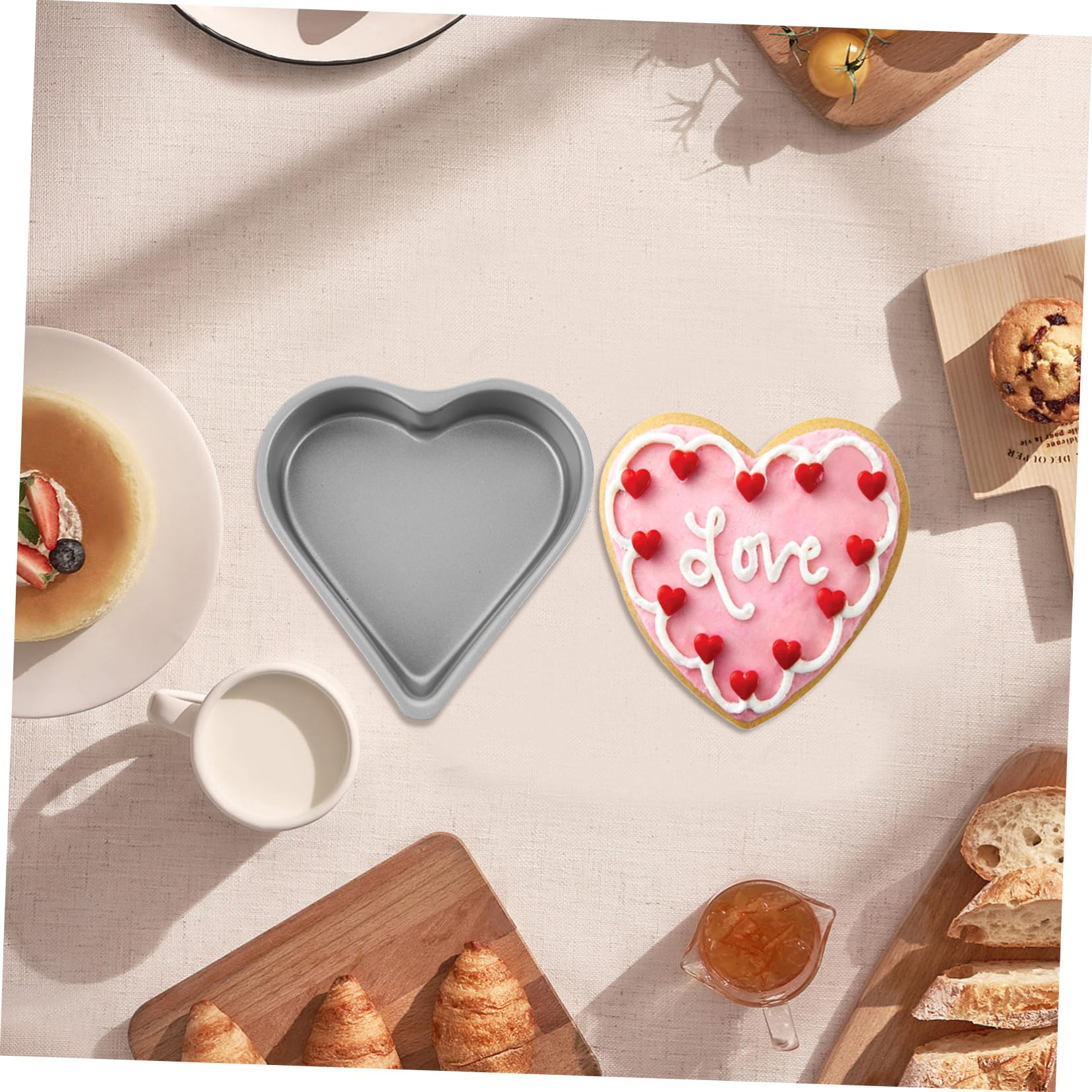 PRETYZOOM 15 Pcs Moule À Gâteau En Forme De Coeur Cheesecake Plat De Cuisson Petit Moule À Gâteau Moule À Gâteau Pour La Maison Moules À Gâteau En Forme De Coeur Coeur Pan Moule À Gâteau