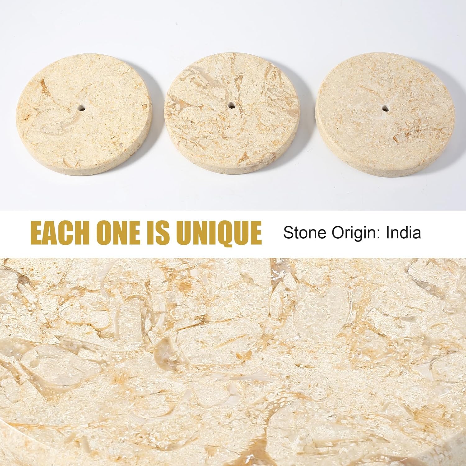 Koville Paper Towel Holder Countertop, Standing Paper Roll Holder with 6" Weighted Marble Base, Stone Paper Towel Holder with Gold Stainless Steel Rod for Kitchen Bathroom (Gold)