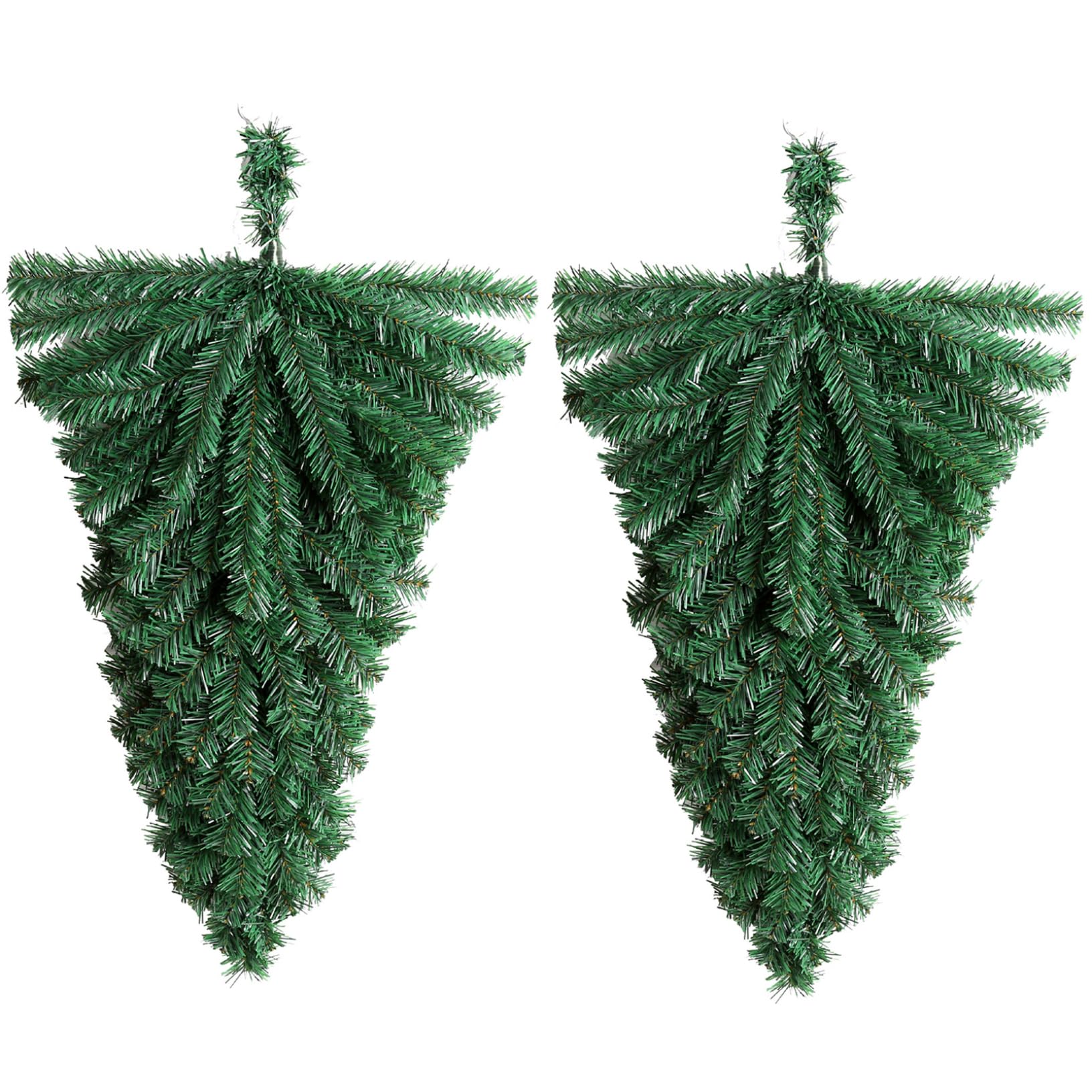 Swag de Noël PVC 2pcs 18x10'' | Guirlande de porte d'entrée