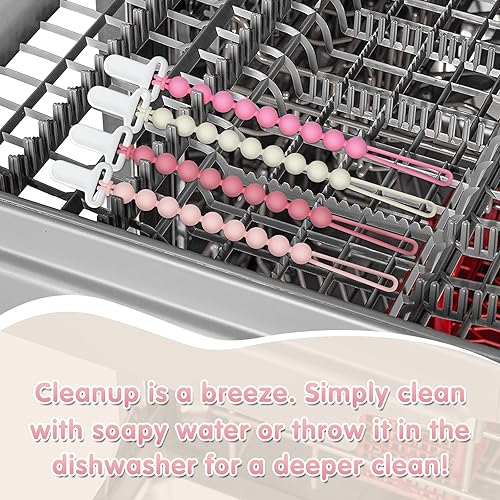 Miniatura 5 de Clips para chupete para bebés, paquete de 4 unidades, clip de silicona para calmar al bebé, soporte para recién nacidos, artículos esenciales para