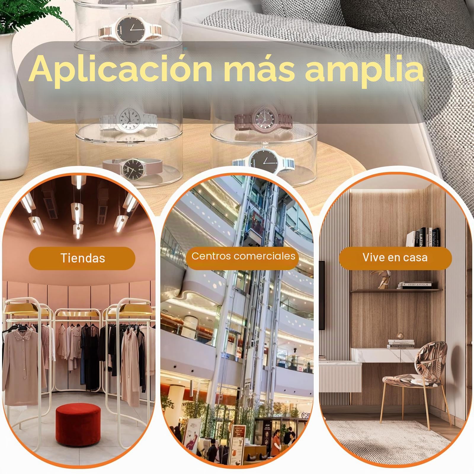 Armario de almacenamiento de cinturón de 4 capas, material acrílico