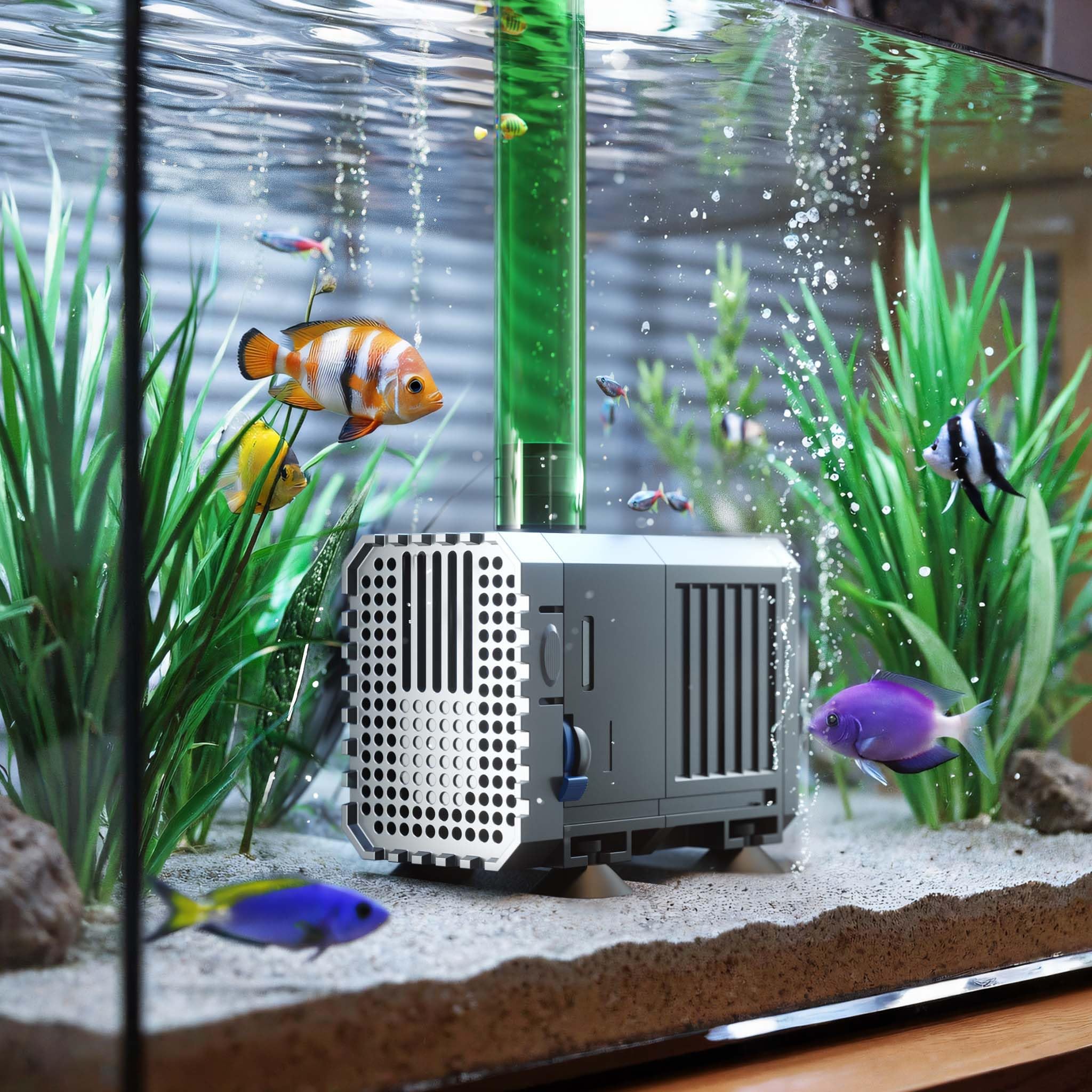 SunSun CHJ-500 Eco Pompe à eau 500l/h 7W Pompe Mini et Moyen Aquarium Débit réglable Pour Eau douce Eau salée Eau pour Étang Aquariophilie Circulation Eau
