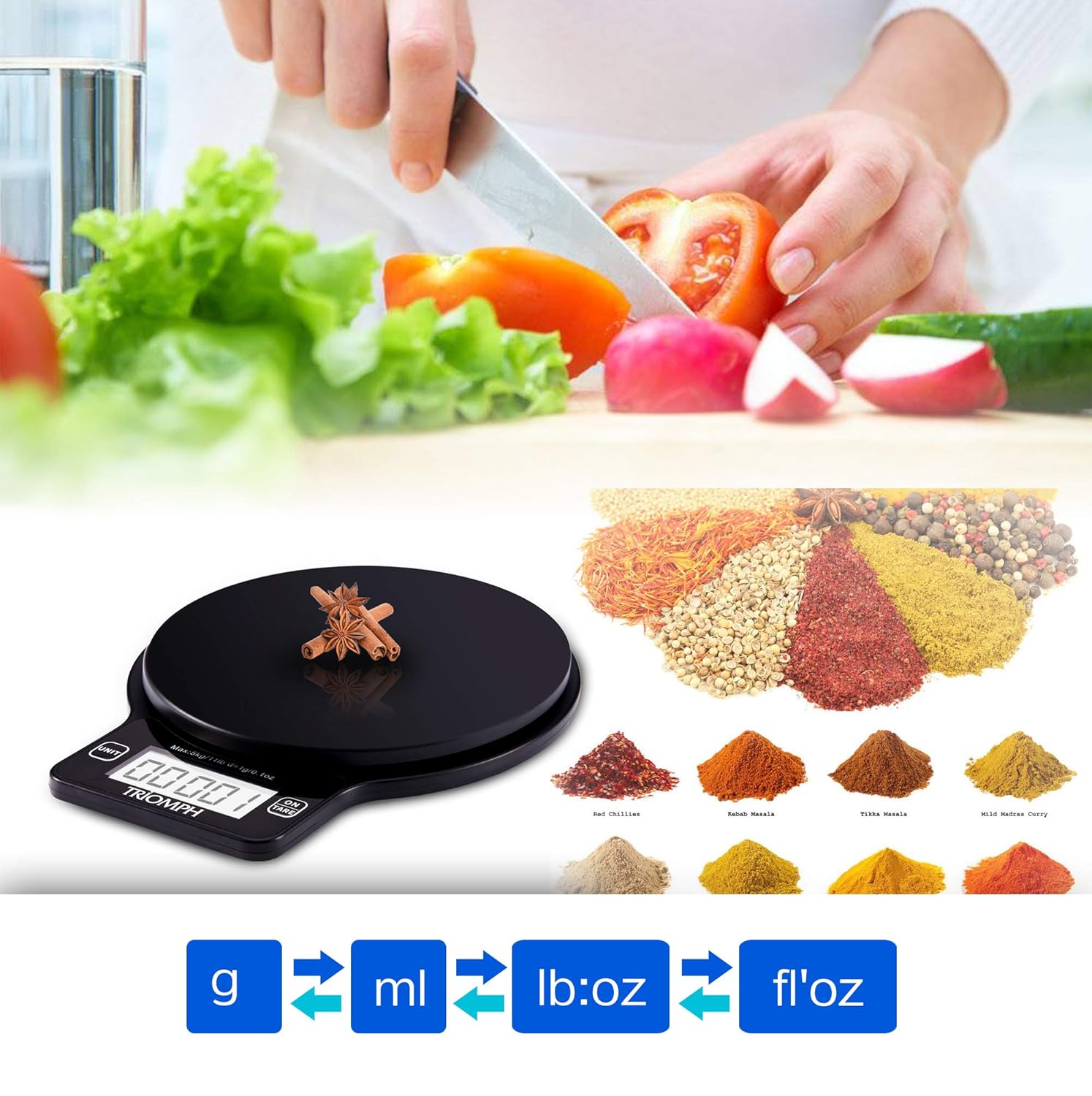 Flash Deals - 60% OFF Triomph Digital Kitchen Scale, High Accuracy Multifunction Food Scale, Cooking Scale with 0.1oz/ 1 g Increment, 11 lb/5 kg Capacity, Black ( Batteries Included) Tech Deals 🔥 Triomph Digital Kitchen Scale, High Accuracy Multifunction Food Scale, Cooking Scale with 0.1oz/ 1 g Increment, 11 lb/5 kg Capacity, Black ( Batteries Included)