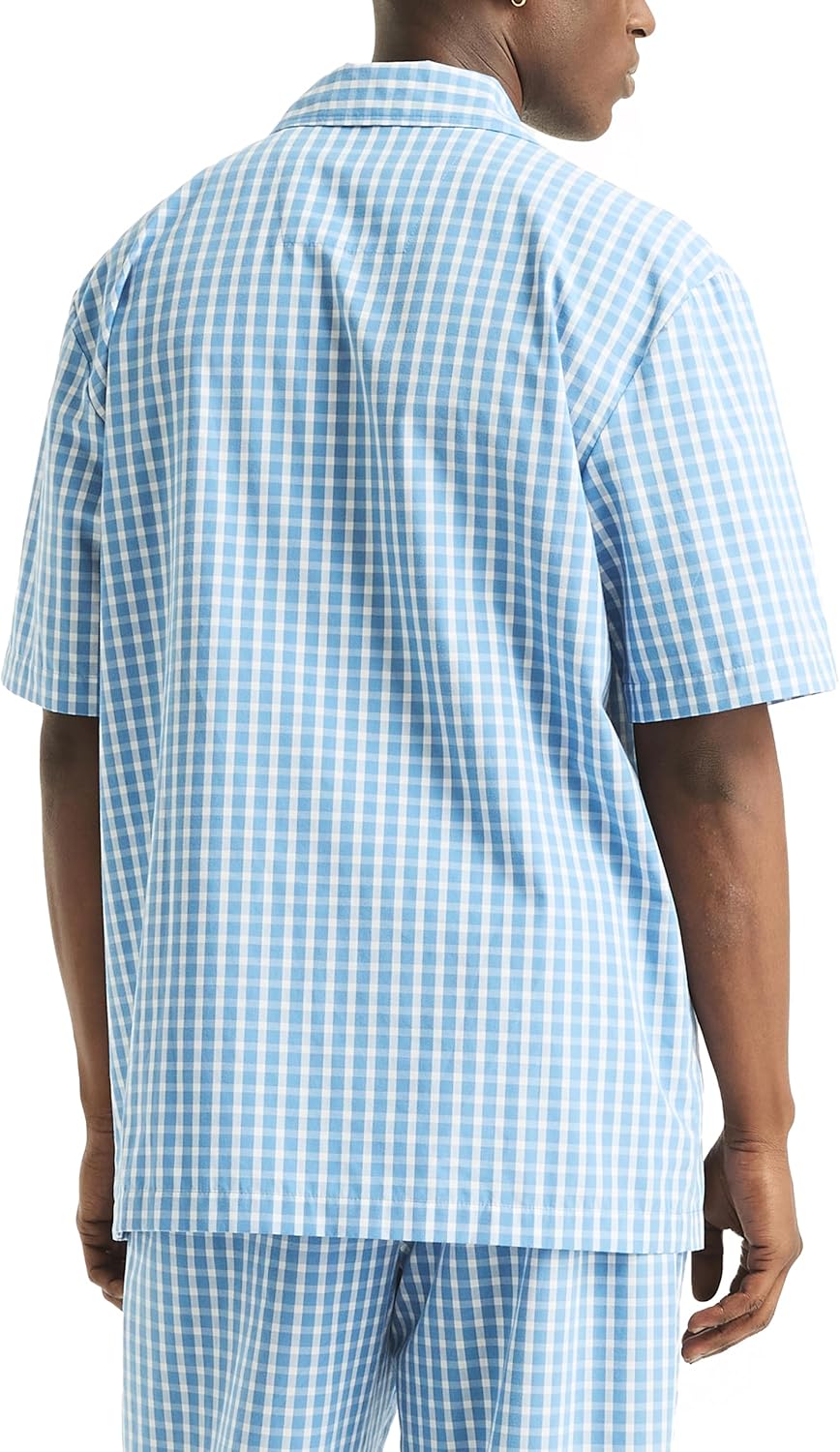 Nautica Men's Nautica Sustainably Crafted Plaid Camp Sleep Shirt