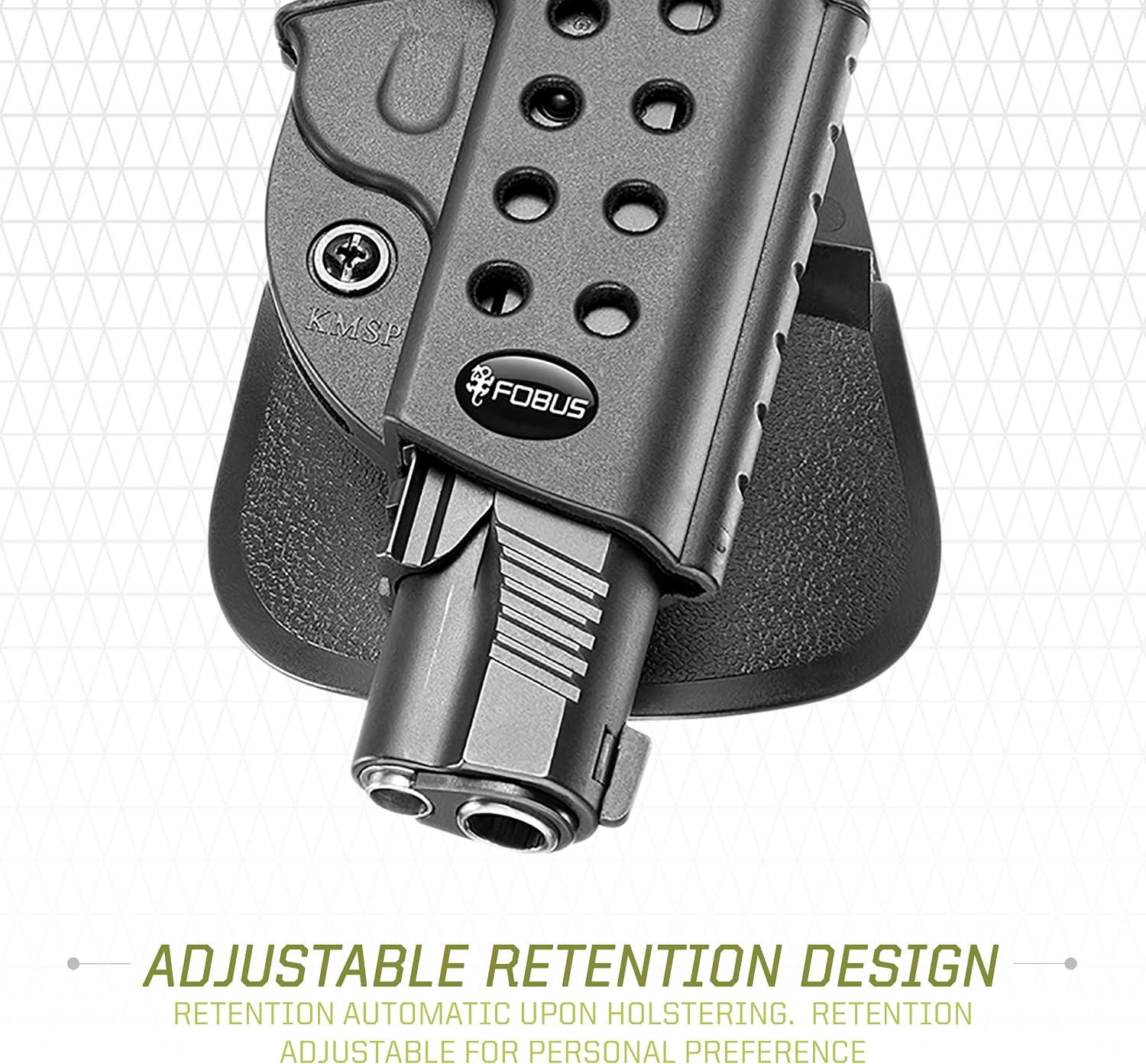 Fobus R1911 Evolution Holster Fits 1911 Pistols With Rail, Right Hand with Paddle, Black