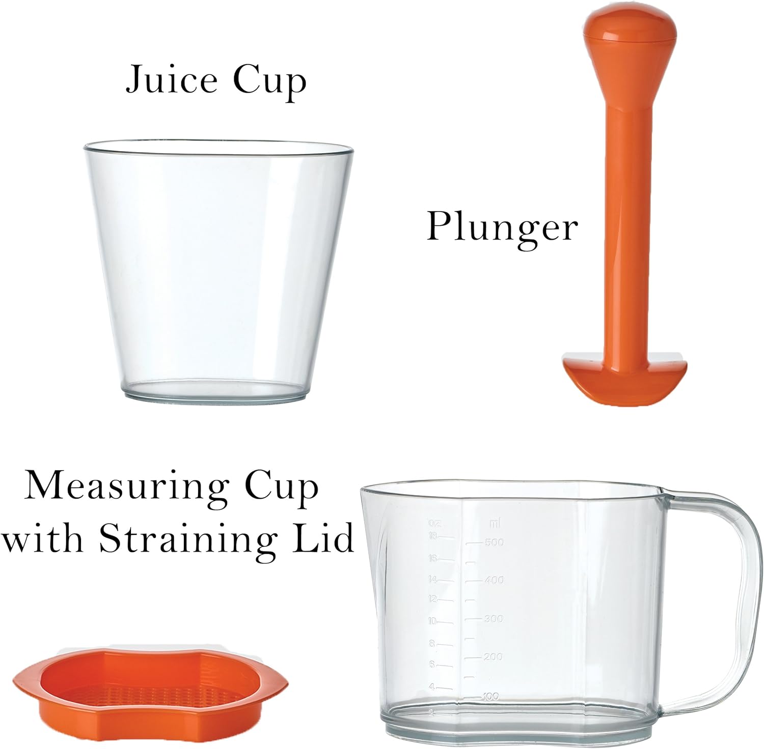 Farberware Professional Hand Crank Manual Juicer, White/Orange