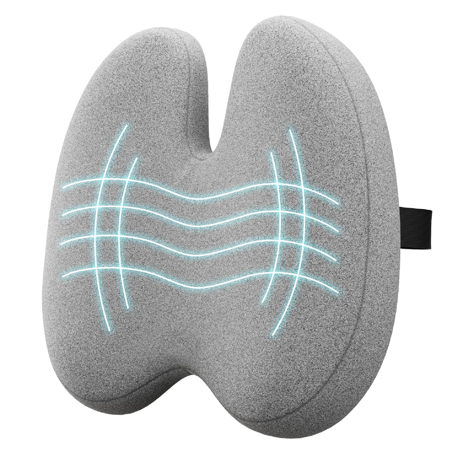 Memory Foam Bed Pillow，Adaptive Pillows for Neck Pain Relief，Medium Firm Pillow for Side,Back,and Stomach Sleepers Keep Pressure Relief to Deep Sleep Home Chair, Car, Wheelchair (Grey, Lumber)