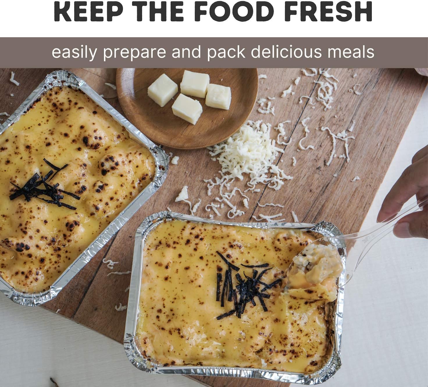 Aluminum Foil Pans(30 Pack) - 9x13 Inches Foil Trays with High Heat Conductivity - Disposable Cookware For Baking, Grilling, Cooking, Storing and Prepping - Recyclable Material: Home & Kitchen