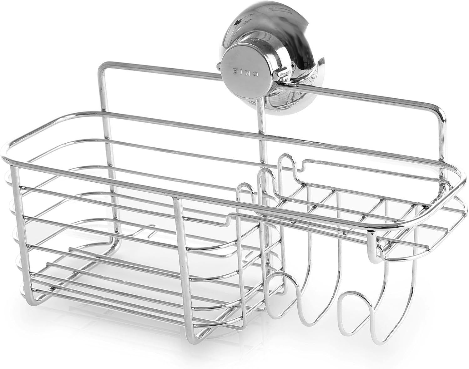 BINO SMARTSUCTION Rust Proof Stainless Steel Shower Caddy, Combo Basket