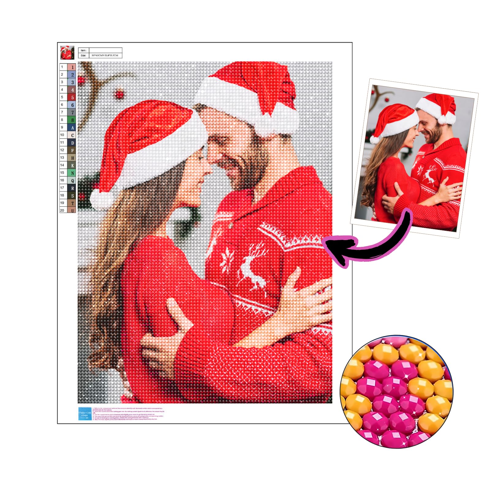 Custom Photo Diamond Painting Kit, Full Drill 5D Crystal Art, Ideal for Birthdays, Anniversaries & Home Decor, Suitable for All Ages