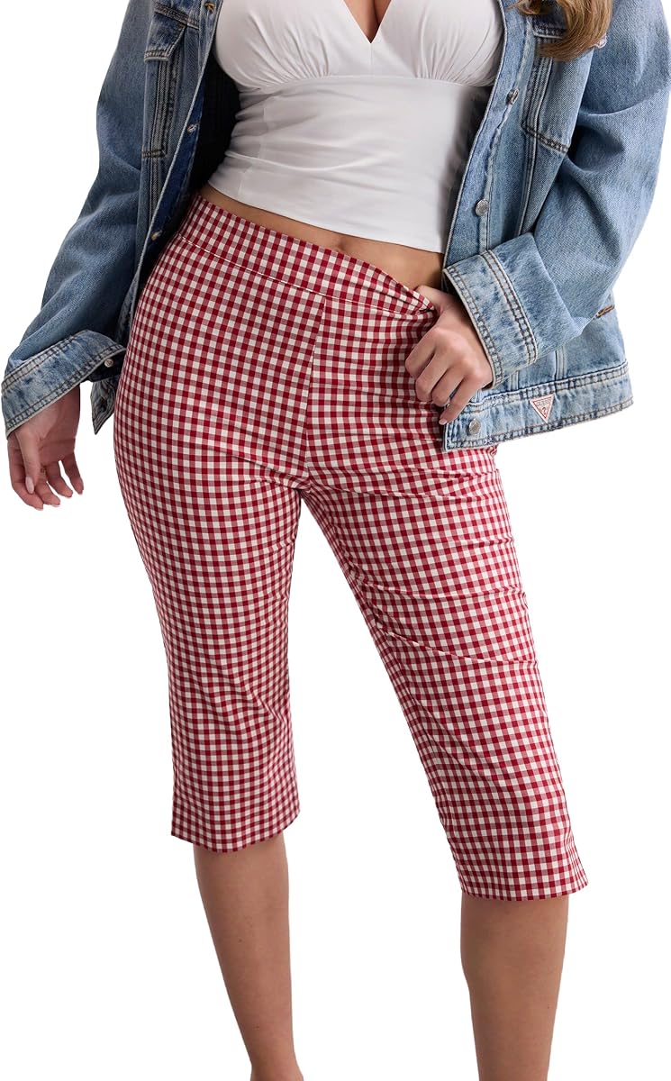 Guess Marilyn Vichy Pantalón Capri para Mujer