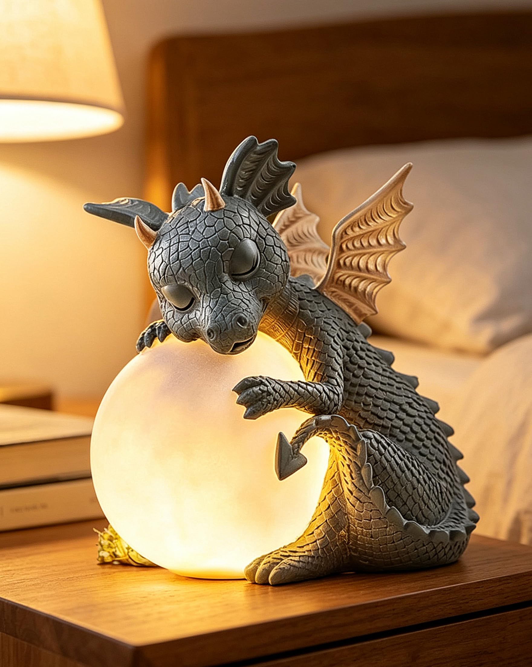 Teaeeno Sculture da giardino solari a forma di drago, sculture di dinosauri per esterni, decorazione solare per esterni, statuette di drago da giardino con luci a LED per la decorazione della casa,