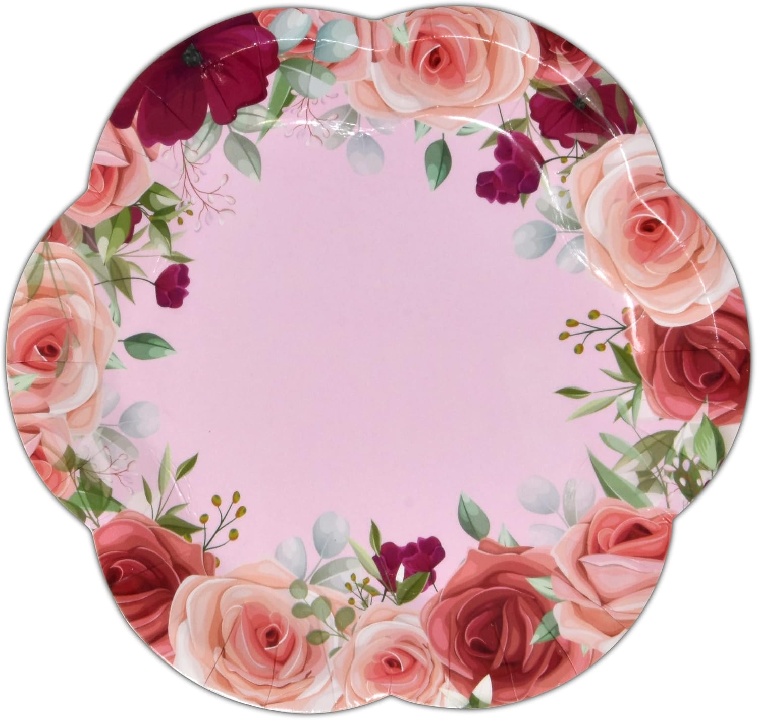 96 Pcs Floral Tea Party Supplies for 24 Disposable Tea Party Cups with Handle 7” 5” Floral Paper Plates Paper Napkins for Birthday Bridal Shower (Pack of 2)