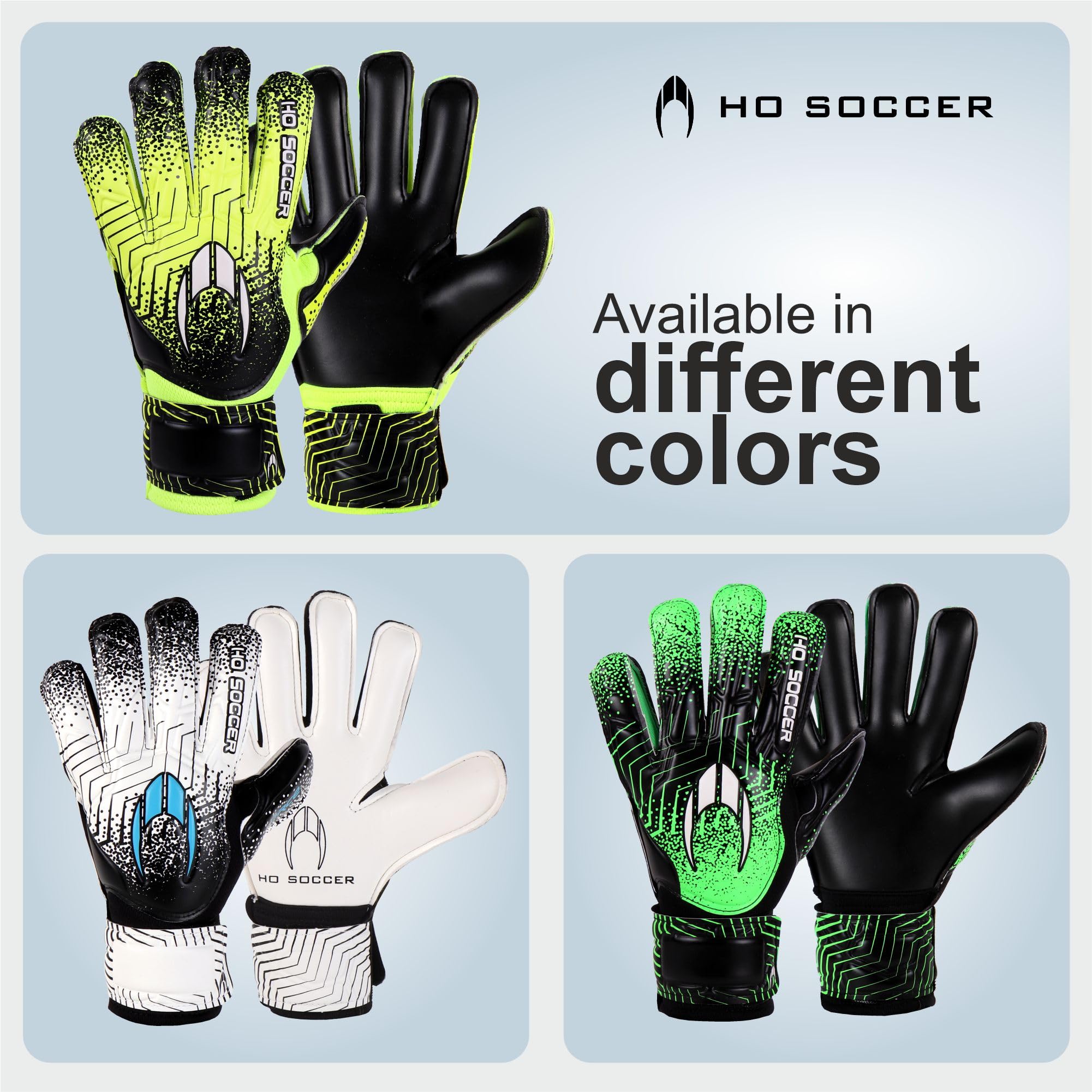 HO Soccer Force Green rękawice bramkarskie, Unisex dzieci, czarne/zielone, 3