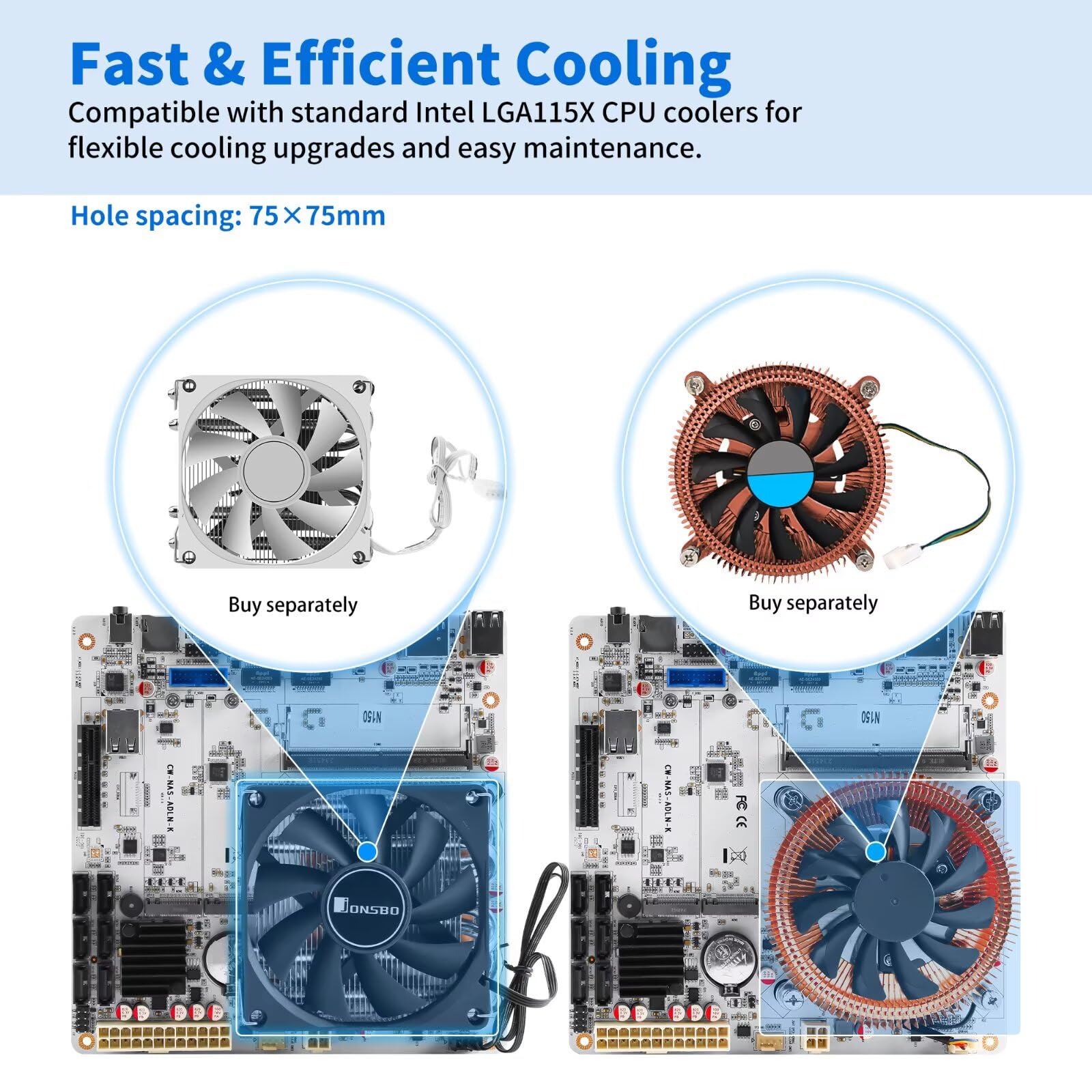 N150 NAS Motherboard Mini ITX, 2× 2.5GbE LAN, 6× SATA3.0, 2× M.2 NVMe, 4USB, TF, 1x PCIe 3.0x4, DDR5 4800MHz up to 32GB, HD+DP Dual Display, for Home Server/Firewall/Storage, 170x170mm, Barebone