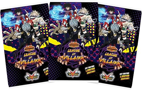 My Hero Academia - Juego de cartas coleccionables de la serie 4 Unlimited League of Villains Booster Display Paquete de 240 cartas A partir de 14