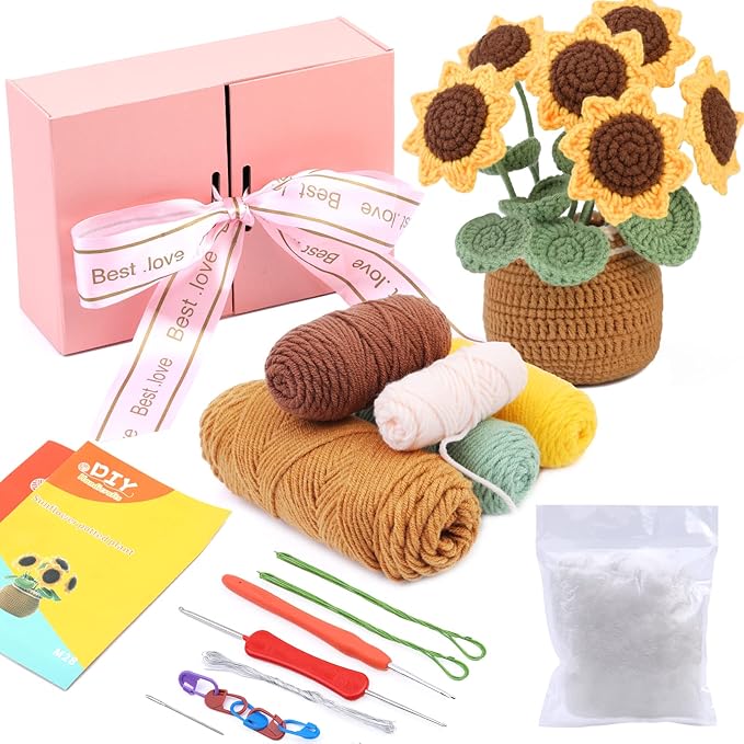 Crochet Kit for Beginners,Crochet Kits for Kids and Adults