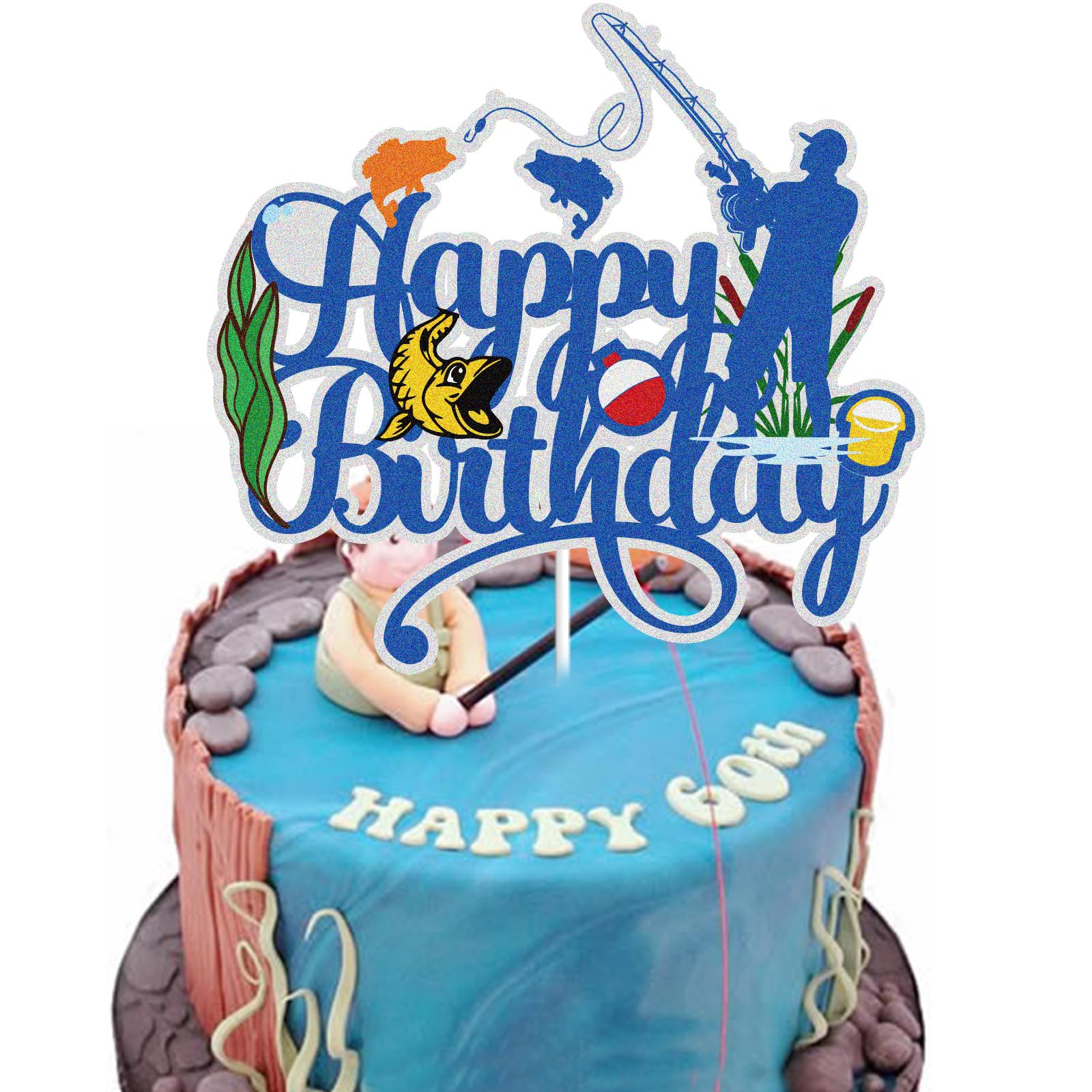 cake decoration fish and hook Amazon.com: Gone Fishing Happy Birthday Cake Topper Party Supplies Blue  Glitter Little Fisherman Seaweed Fish Hook Cake Decoration Bobber Fish Man  Fishery Pole Fisher for Kids Boys Man : Grocery & Gourmet