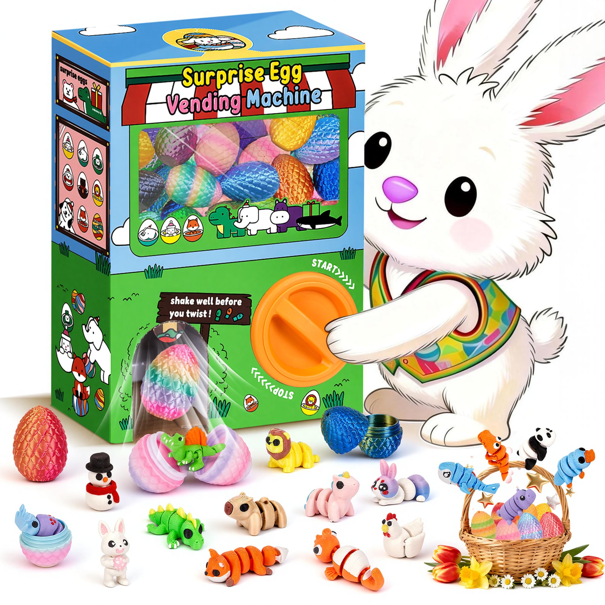 Amazon.com: 24Pcs Prefilled Easter Eggs Mini Vending Machine