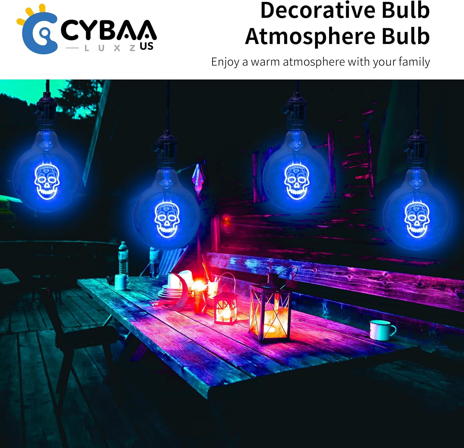 2W LED Decorative Globe Light, Soothing Filament Bulb, G125 120V