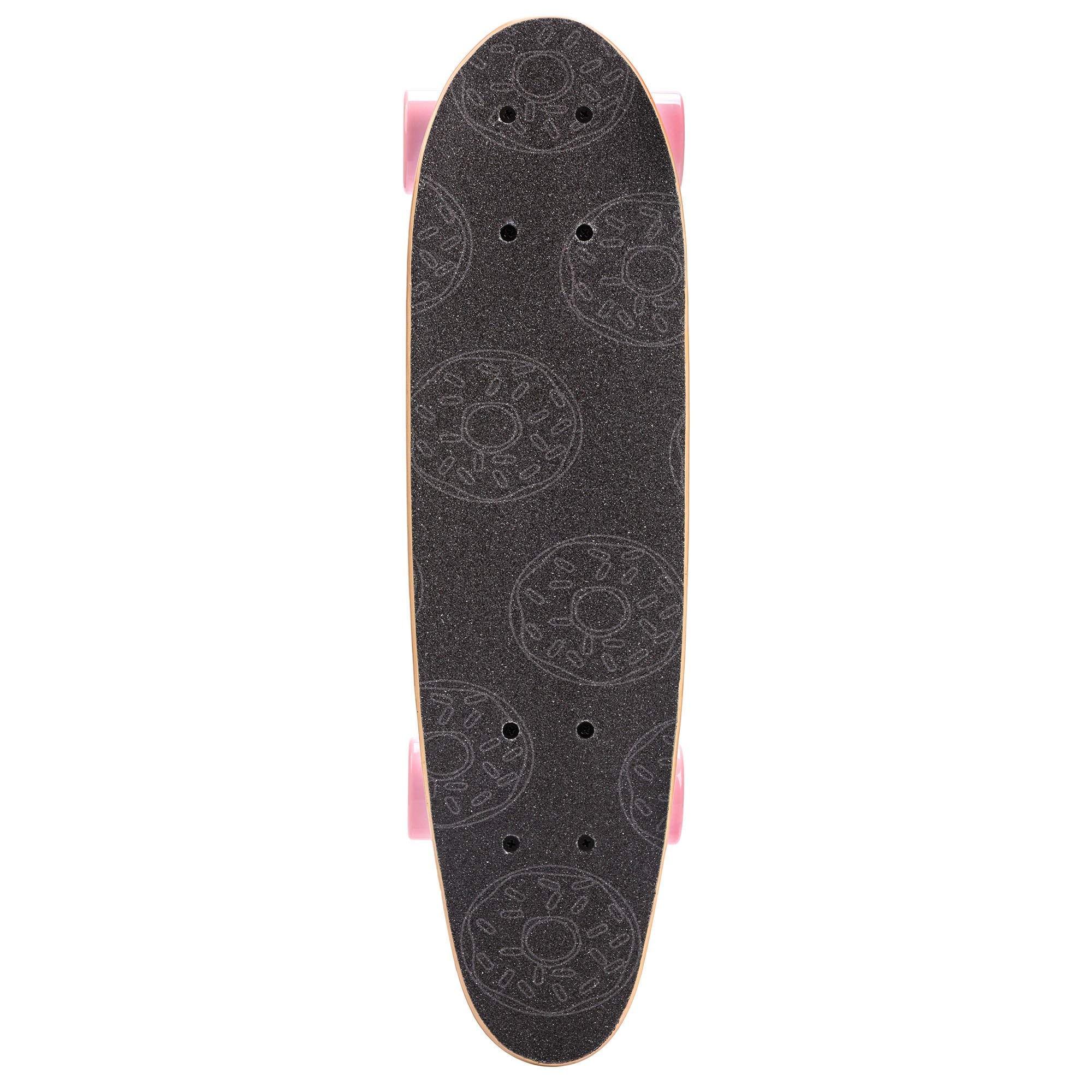 meteor Fancy Board Vintage Mini Cruiser Complete Bois véritable Érable Canadien Skateboard Ridge Mini Skate Planche a roulettes rétro 55 cm / 22" (Donuts)