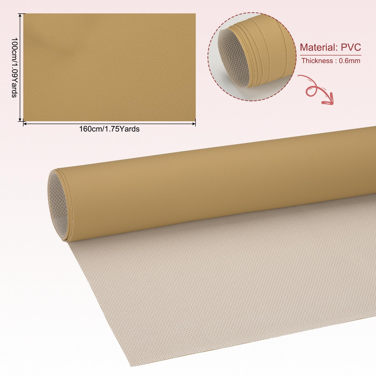 PATIKIL 63x39.4in Faux Leather Sheets - Image 2