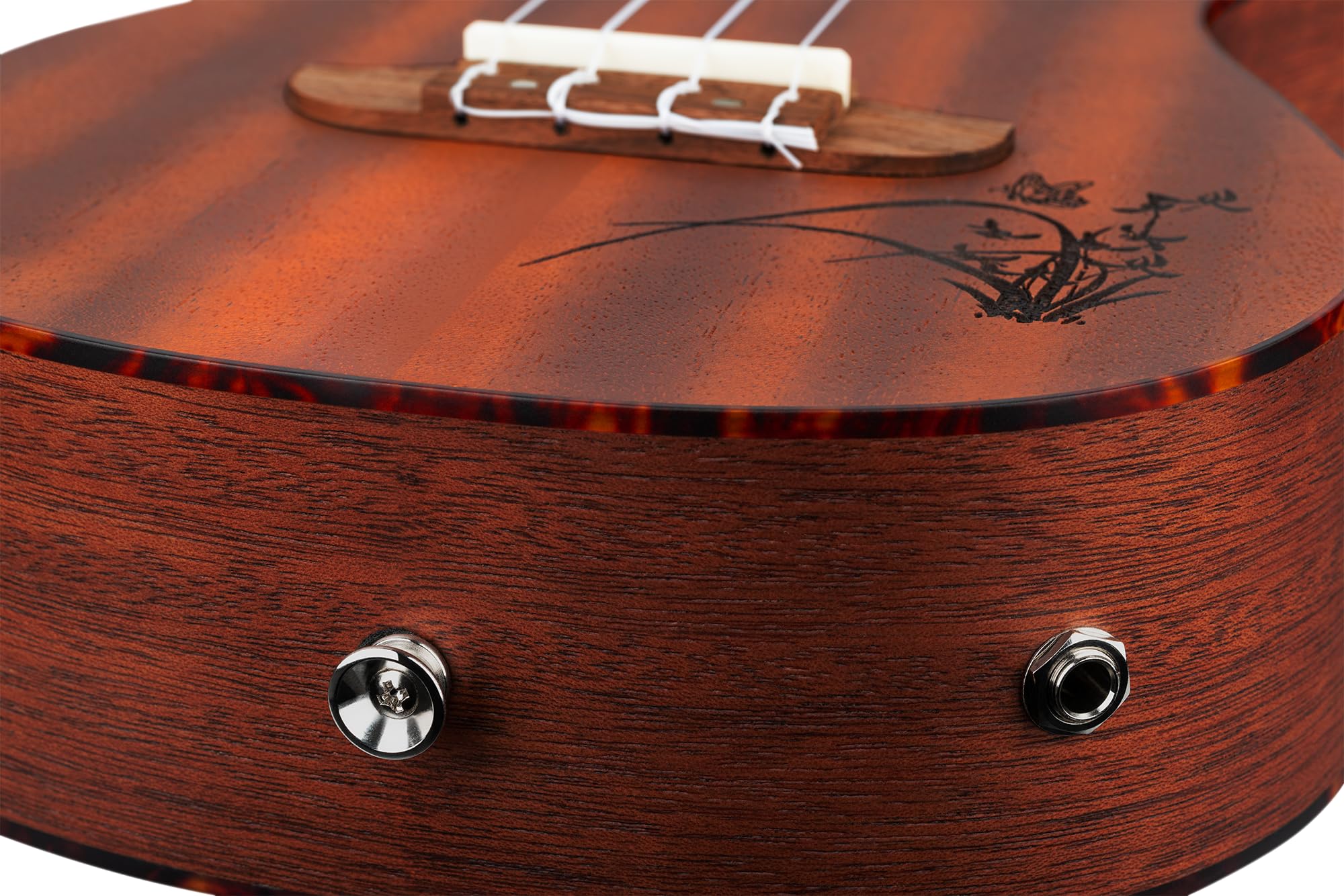 Ortega Guitars Ukulele Concerto Elettro-Acustico – Bonfire Series – con Cutaway – Sapele, Natural (RU5MM-CE)