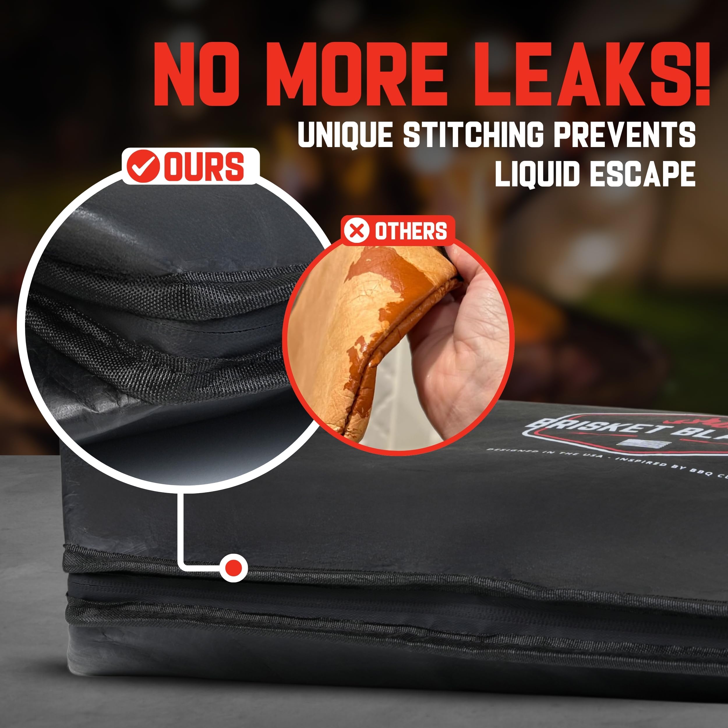™ - Manta de barbacoa para carne en reposo | Bolsa de ahumador aislada resistente con boca ancha | Accesorios reutilizables para barbacoa para pechuga, cerdo, pavo | Calentador de carne 2