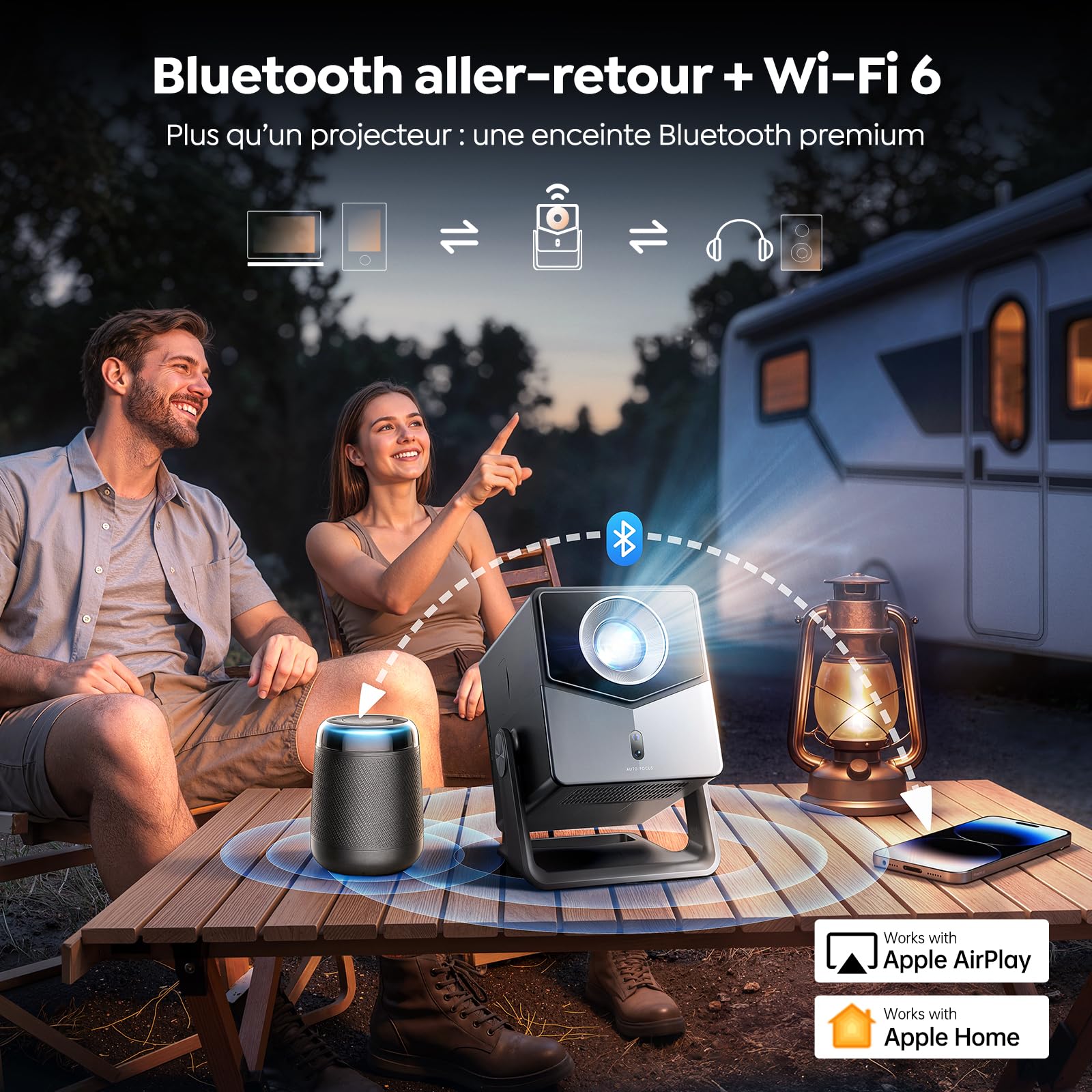 TOPTRO Vidéoprojecteur 4K【VIDAA OS N°1: Ultra-Rapide| 1400 ANSI |Dolby 36W】 Projecteur Video Home Cinéma Courte focale 1,0:1, Auto Focus/Keystone/Align,HDR10, WiFi 6, Bluetooth 5.4, HDMI Arc