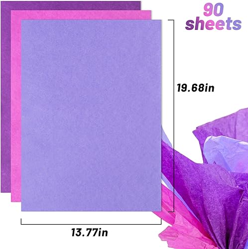 Miniatura 9 de MR FIVE 90 hojas de papel de seda naranja a granel, 14 x 20 pulgadas, papel de seda naranja para bolsas de regalo, bolsa de regalo de color otoñal,