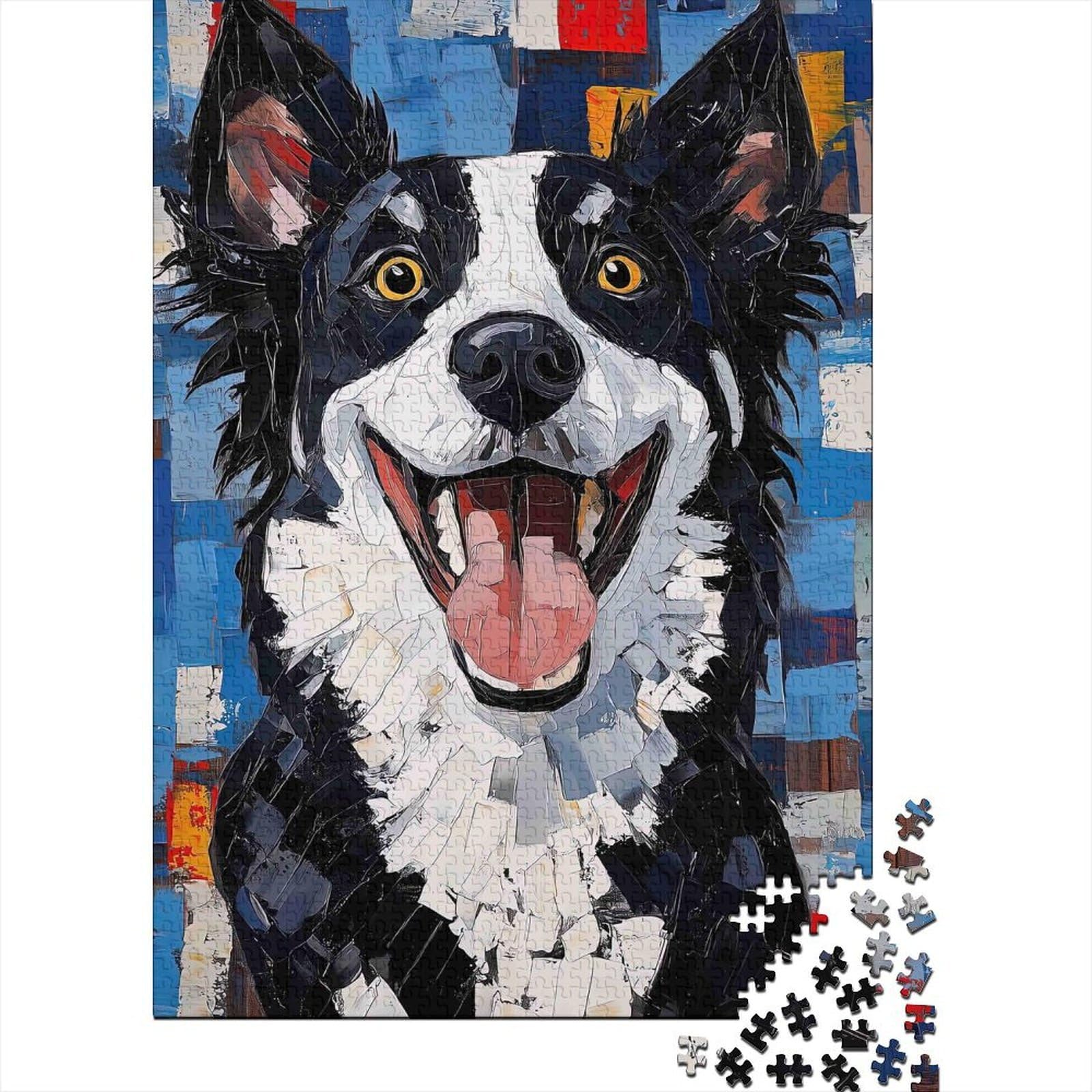 sheepdog 1000pc jigsaw puzzle paper for adults family game cheerful wall art — image 1