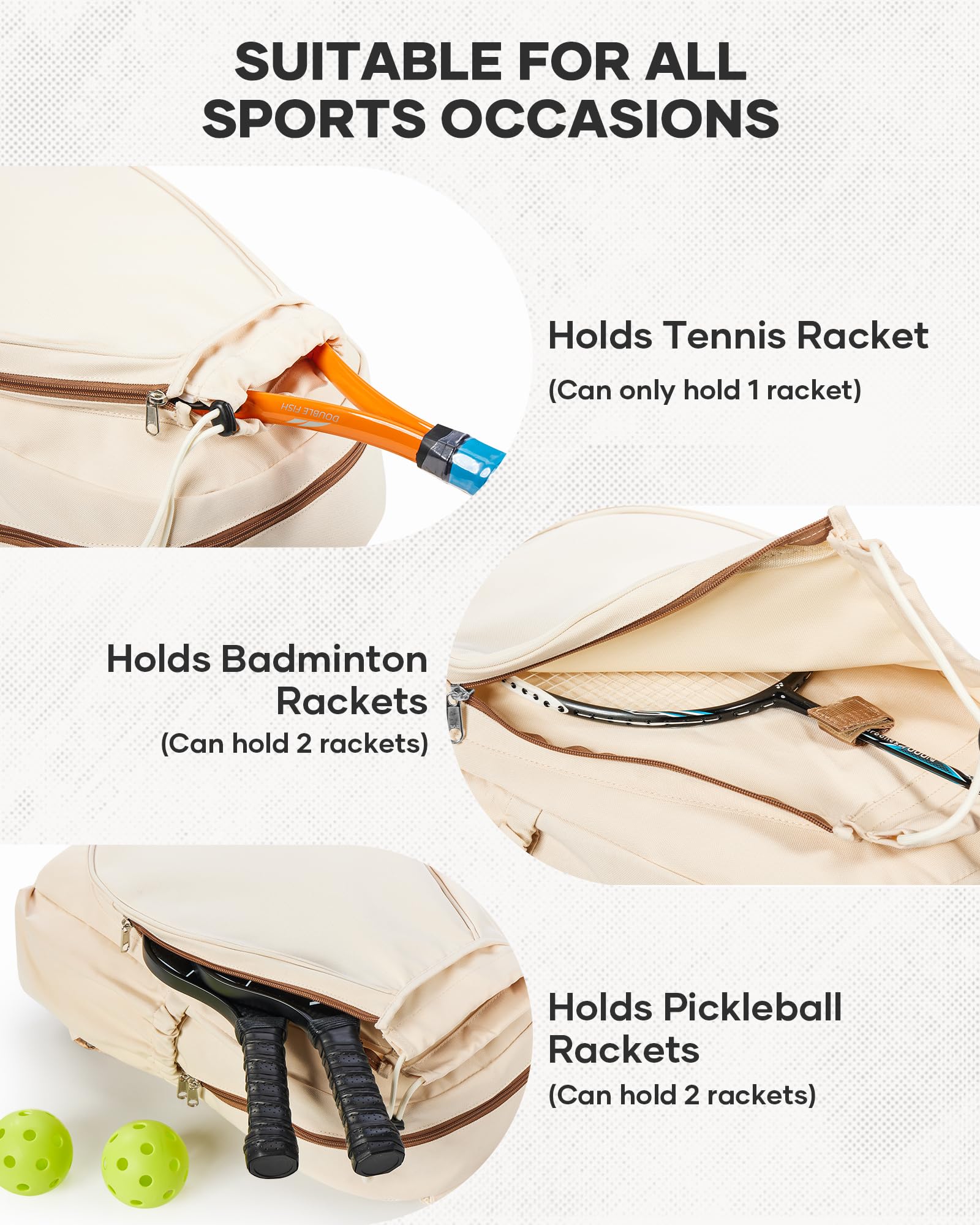 BJLFS Tennisrucksack,Tennistasche,Unisex Tennis Rucksack für Damen Herren,Schlägertasche Rucksack Tasche für Tennis Badminton,Tennisrucksack Sportrucksack,Backpack,Sporttasche